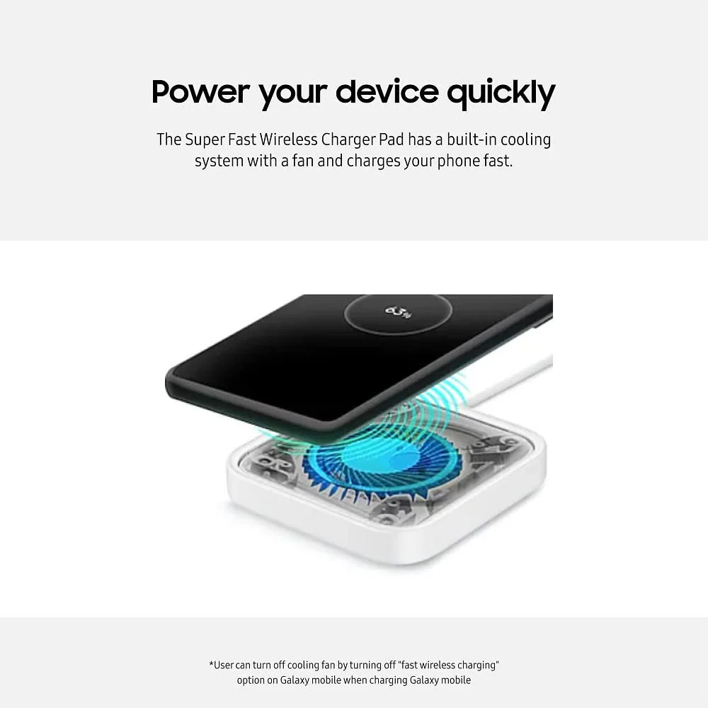 Samsung 15W Wireless Charger Single, Cordless Super Fast Charging Pad for Galaxy Phones and Devices, Compact Design, LED Indicator, USB C Cable Included, 2022, US Version, Grey Single Pad - Image 3