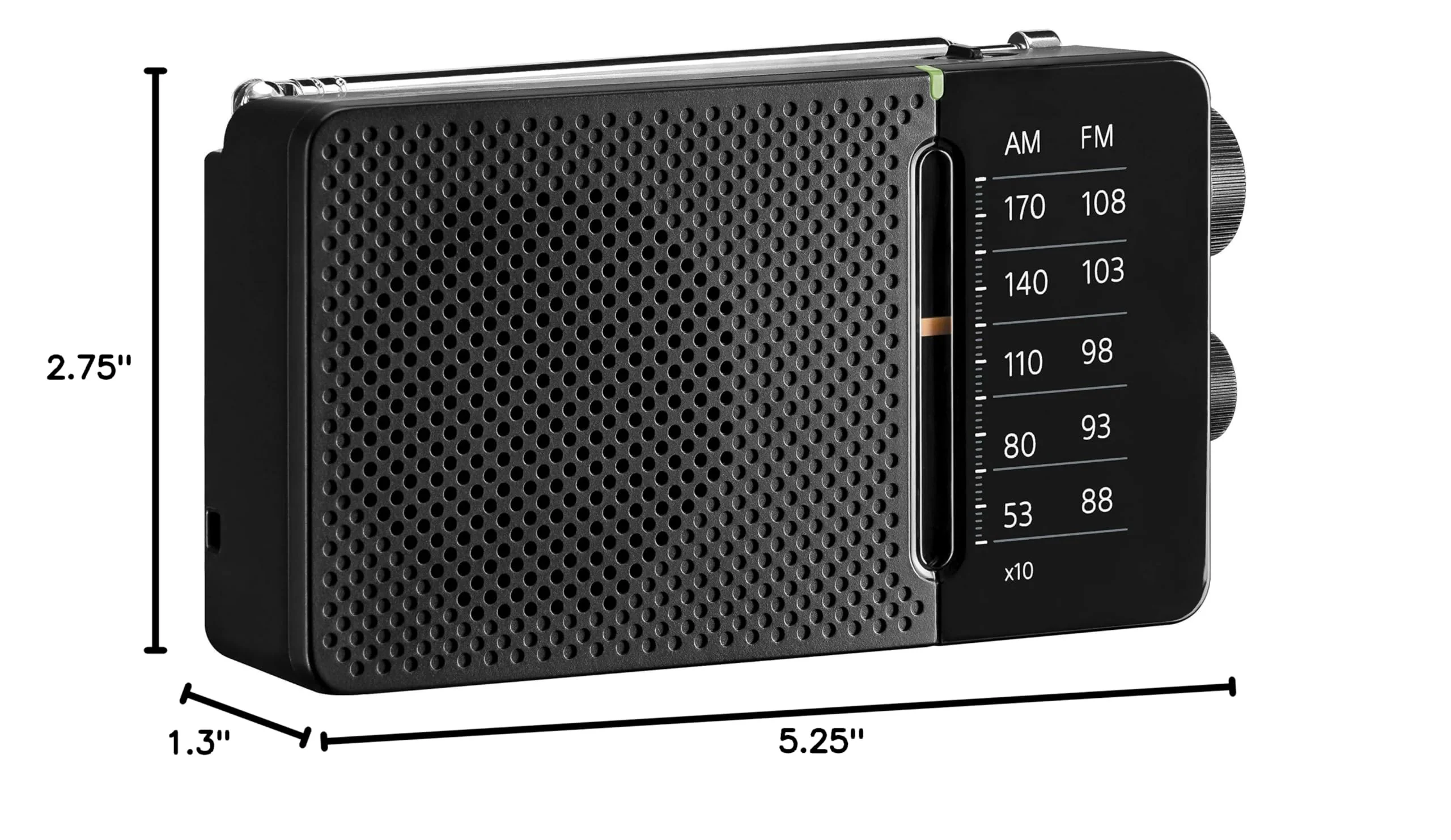 SANGEAN SR-36 AM/FM Pocket Radio (Black) - Image 4