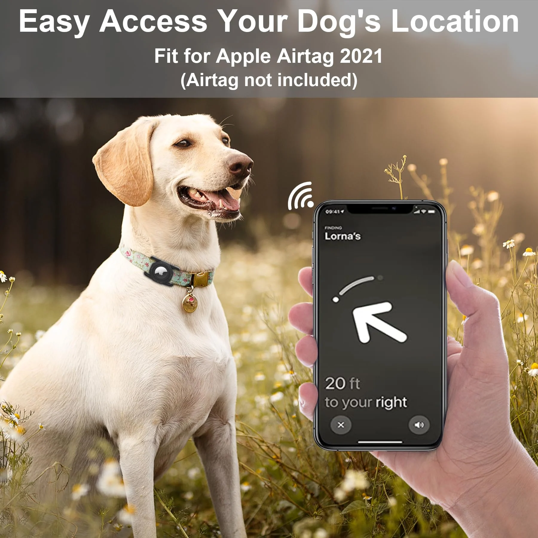 SANKALA Waterproof Airtag Collar Holder, [1 Pack] Silicone Full Body Covered Anti-Lost Apple Air Tag Case for Pet Collar Backpack 1 Pack - Image 8