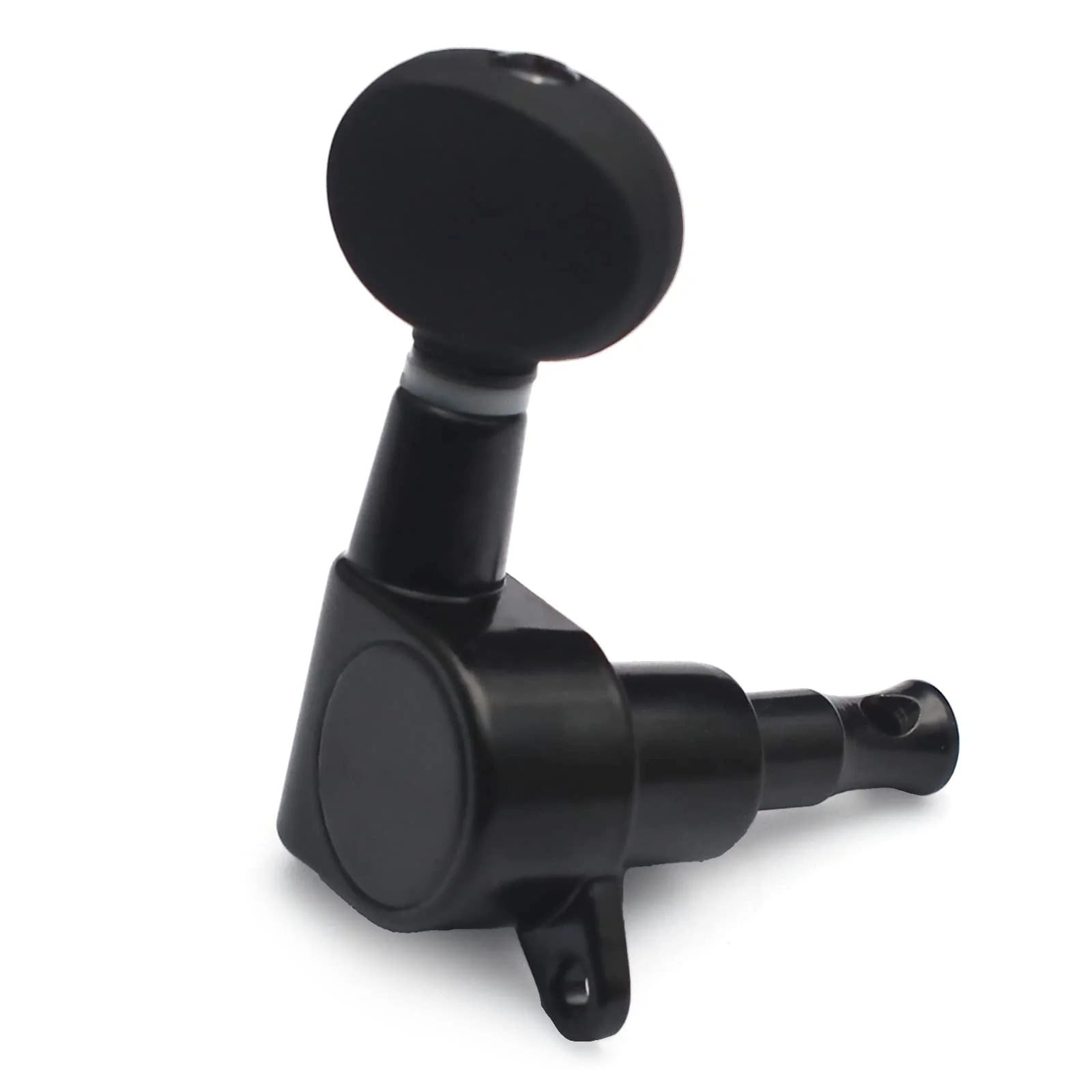 SAPHUE 2R2L Ukulele Tuning Pegs Parts,Small oval Concave Button Sealed-gear String Tuners Tuning Pegs key Machine Heads for Ukulele (Black) Black - Image 6
