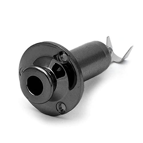 SAPHUE 6.35mm Acoustic Electric Guitar Bass Mono Endpin Output Jack Strap Button Jack Socket Black - Image 7