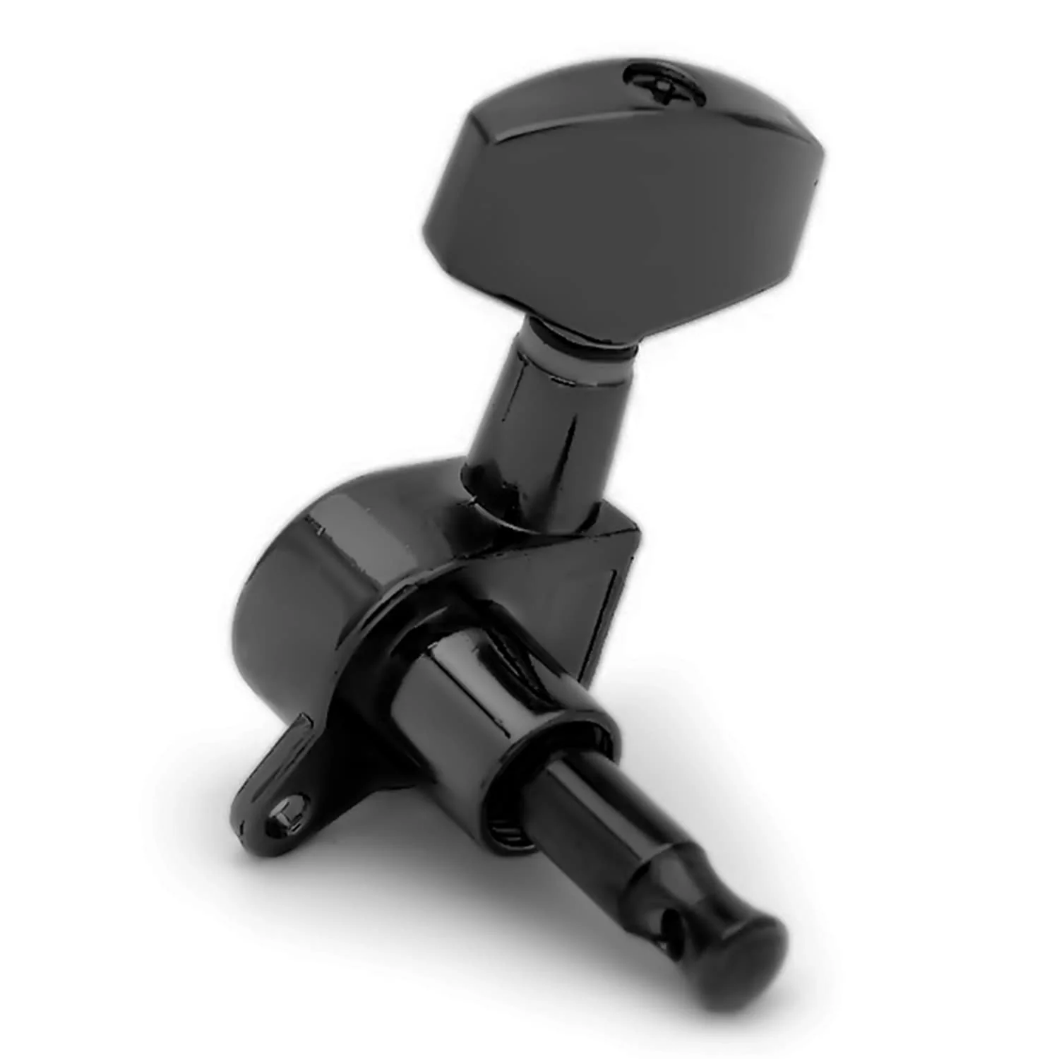 SAPHUE 6 Pieces 3L3R Guitar tuner pegs,Big Square Sealed guitar tuning pegs tuners machine heads,Electric Guitar (Black) Acoustic Black - Image 6