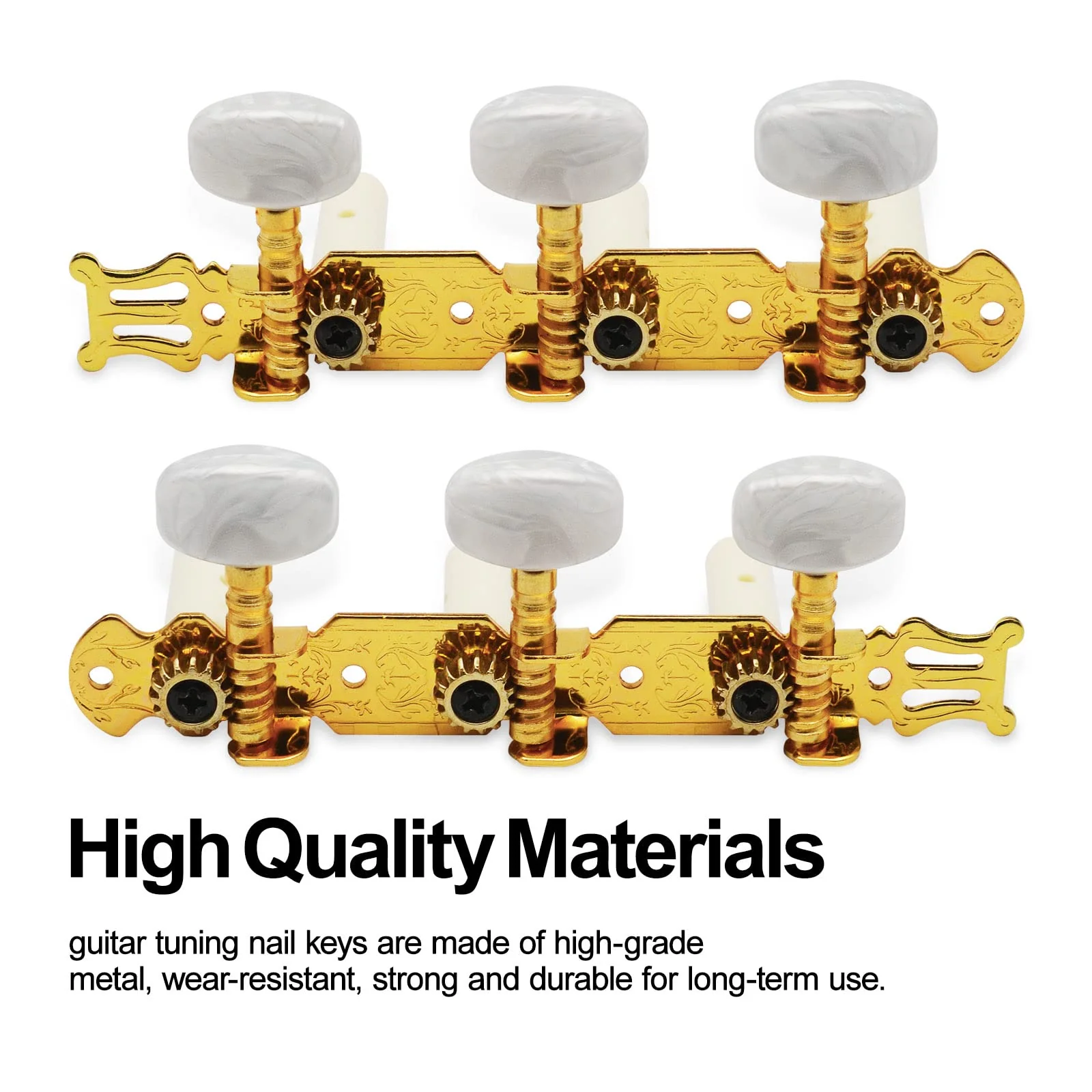 SAPHUE A set of 1R1L Gold Classical Guitar Tuning Pegs Keys Tuners Machine Heads - Image 2