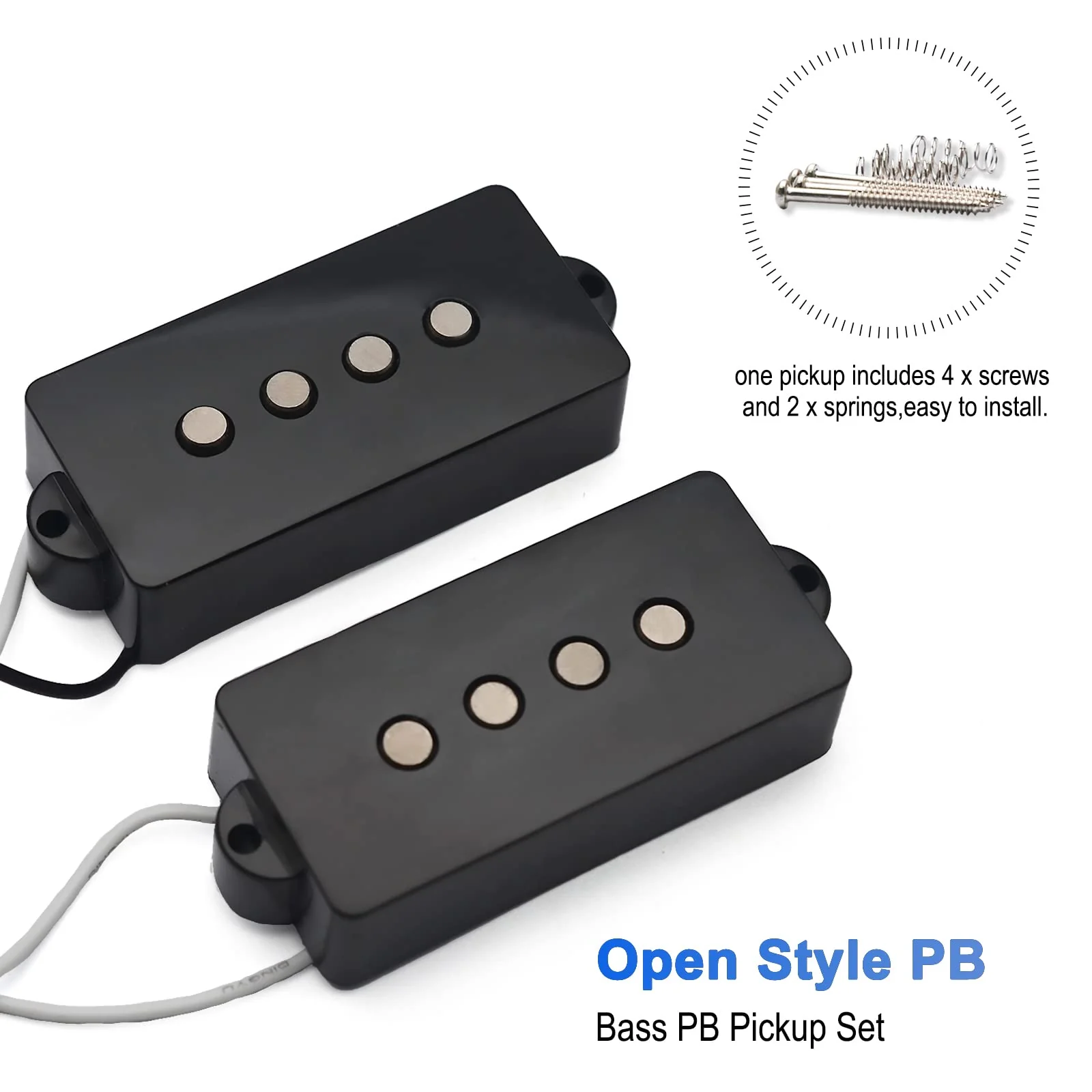 SAPHUE Alnico 5 P Bass Pickups Humbucker Pickup for 4 String P Bass Precision Bass Replacement - Image 6