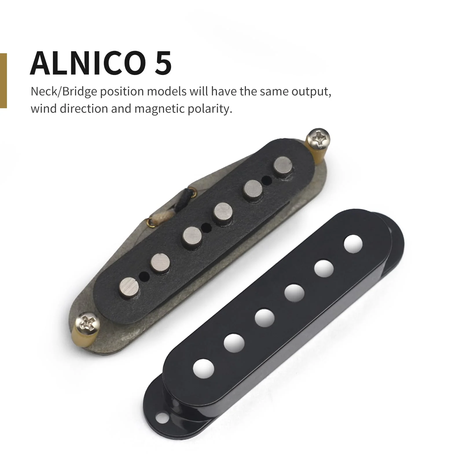 SAPHUE Alnico 5 Vintage Staggered Strat Style Electric Guitar Pickup Handmade SSS 50's Sound Style Electric Anico V Guitar Pickup - Image 2