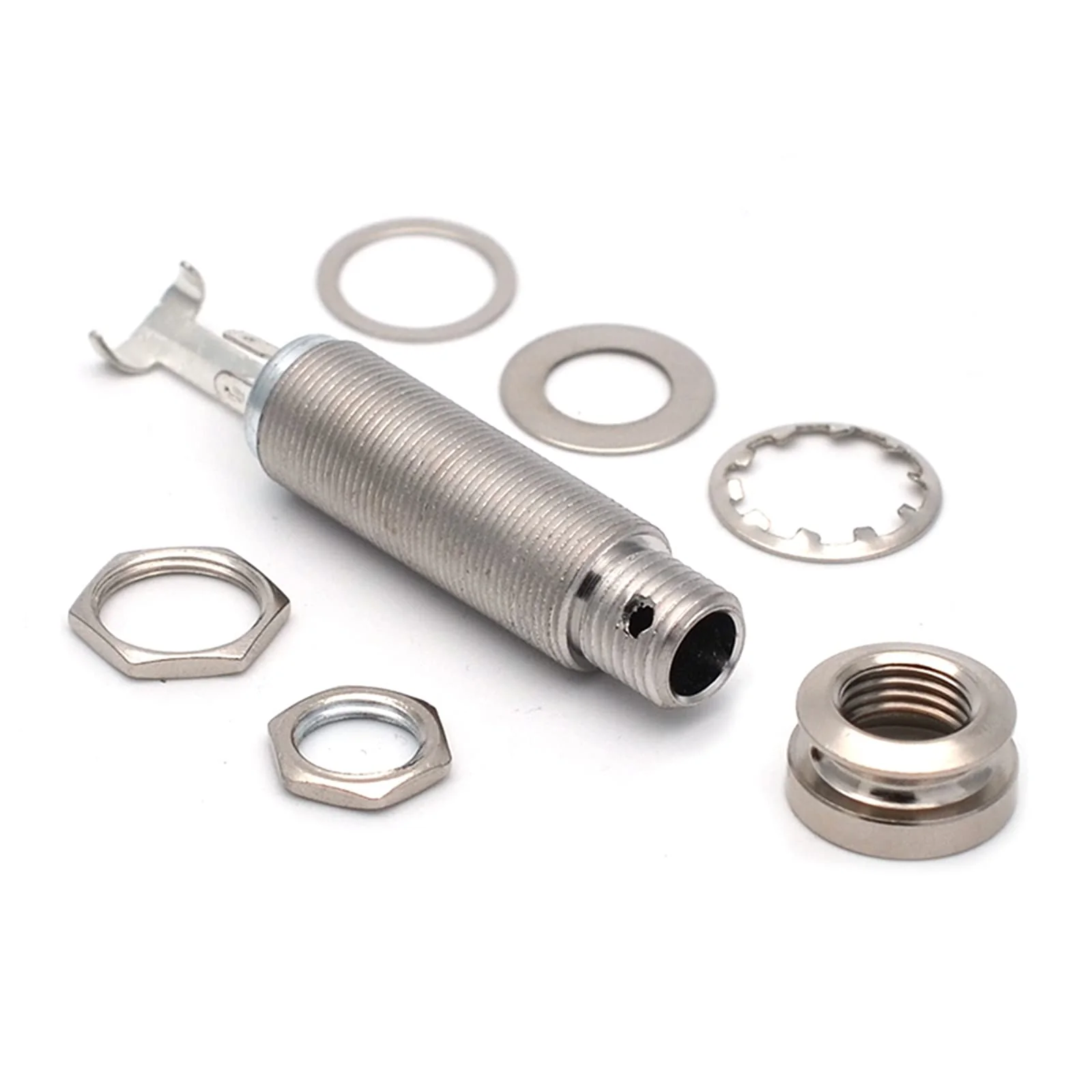 SAPHUE Brass Electric Guitar Bass 1/4Inch Barrel Jack 44.5x16cm Cylinder Input/Output Mono Active Long Threaded Jack Socket Guitar Parts & Accessories - Image 3