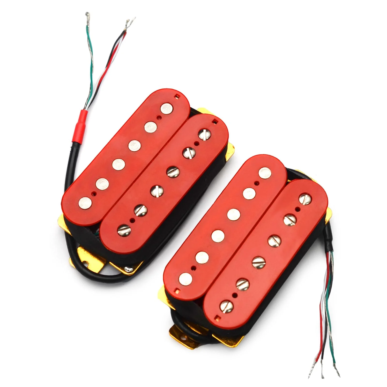 SAPHUE Electric Guitar Humbucker Pickups Double Coil Guitar Bridge Pickup & Neck Pickups Set (red) red - Image 6