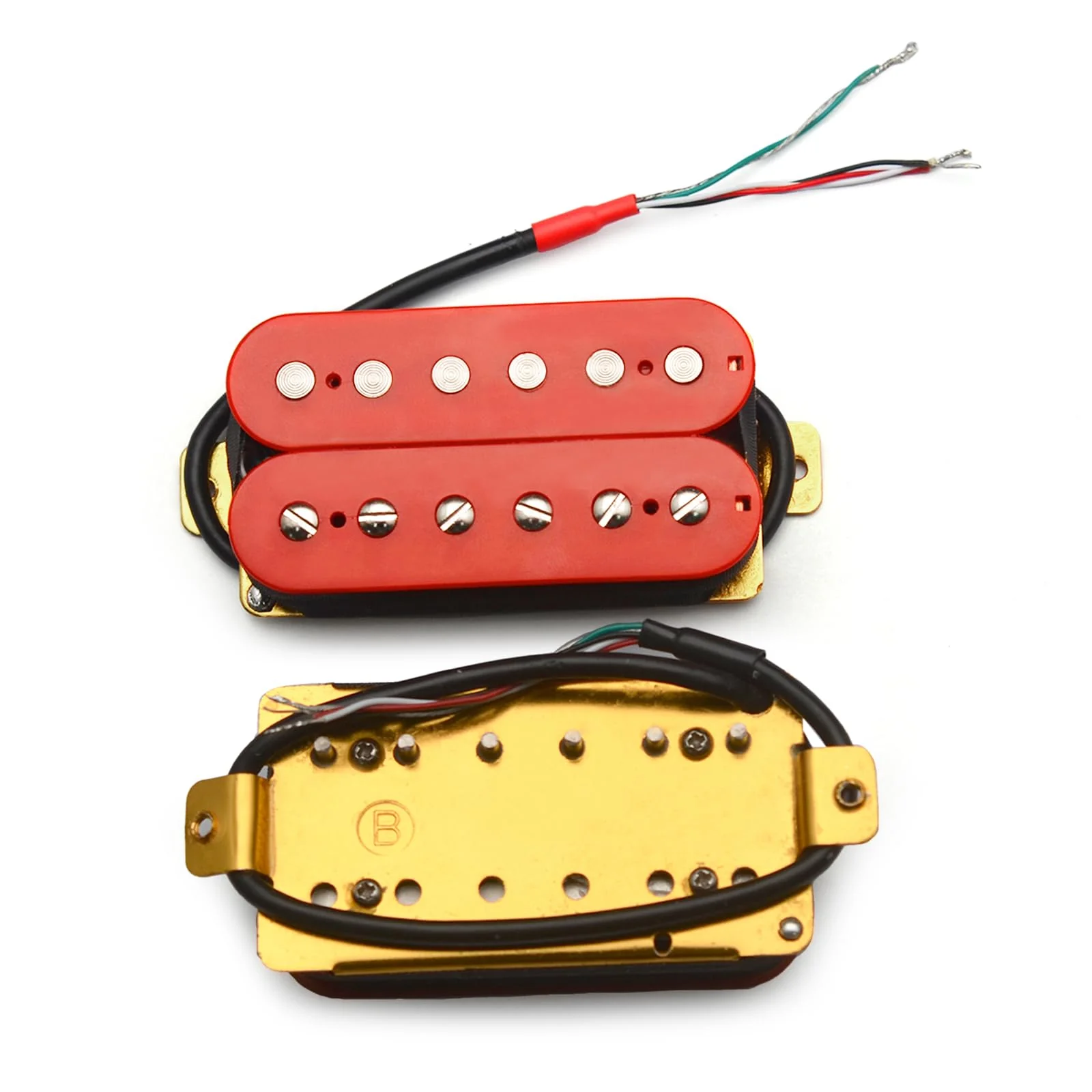 SAPHUE Electric Guitar Humbucker Pickups Double Coil Guitar Bridge Pickup & Neck Pickups Set (red) red - Image 7
