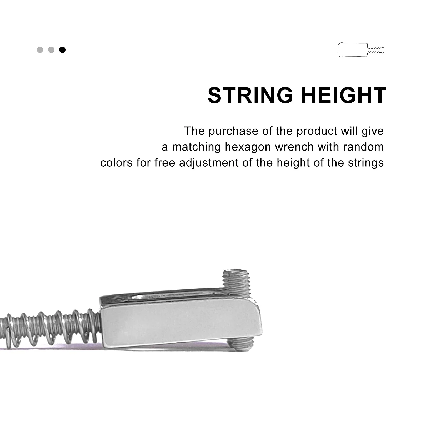 SAPHUE Guitar Bridge Saddle with Spring Screws Wrench Tremolo for Fender Strat Stratocaster Tele Telecaster Electric Guitar Replacement Parts Accessories 6Pcs Bridge Saddles（Chrome） Chrome - Image 4