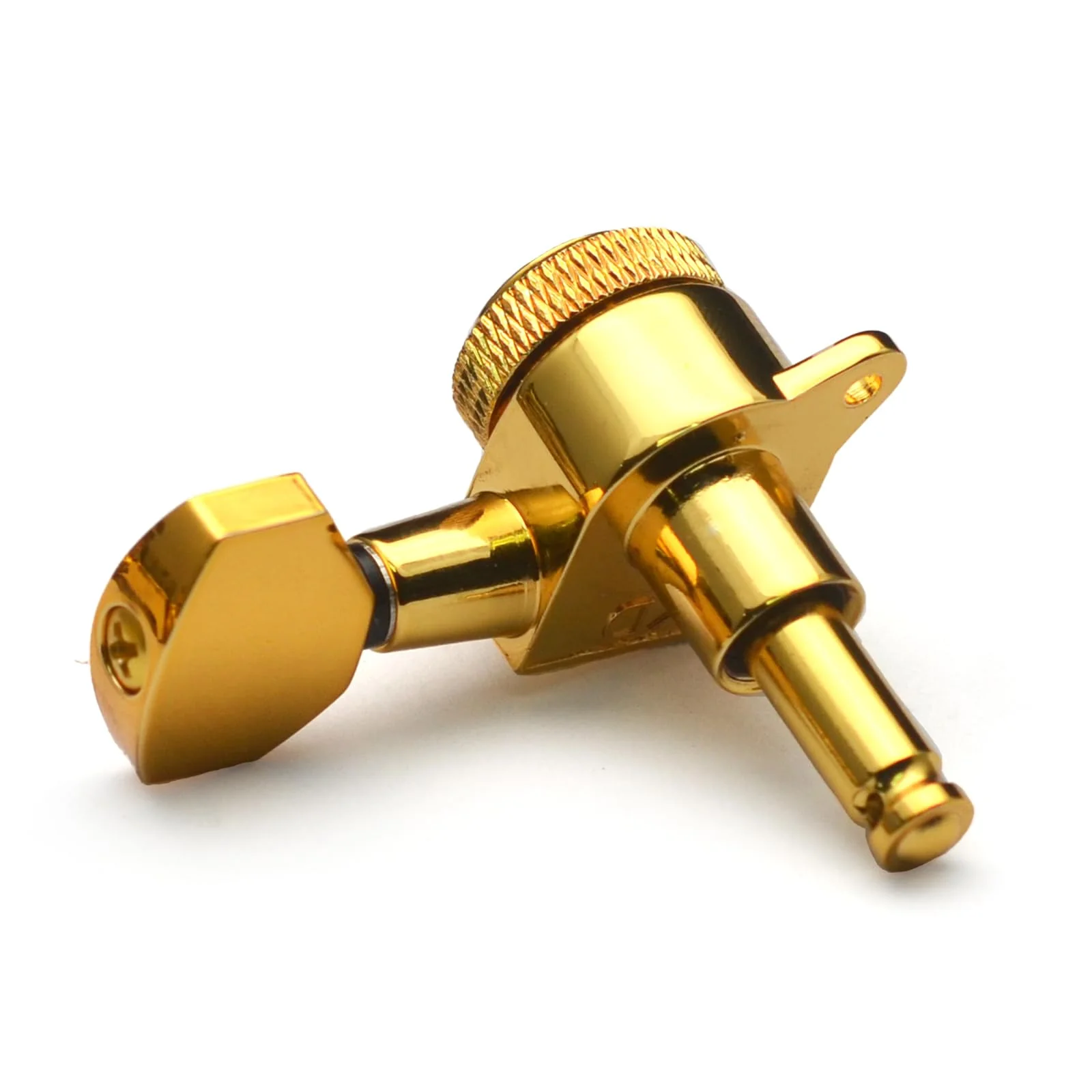 SAPHUE Guitar Locking Tuners 1:18 Lock String Tuning Key Pegs Machine Head with Hexagonal Handle Replacement for Electric Folk or Acoustic Guitars (Gold) Gold - Image 6