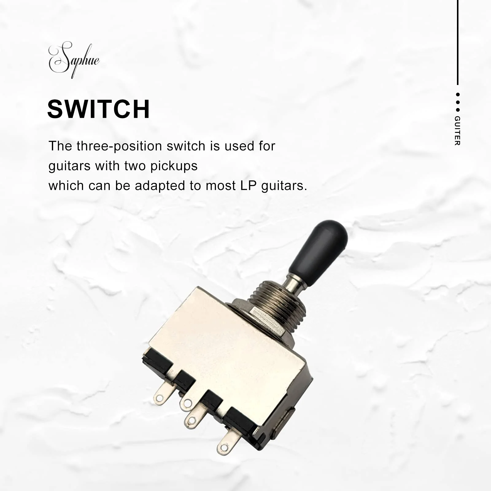 SAPHUE Guitar Wiring Harness, Guitar Prewired Harness Humbucker Wiring Harness Prewired 3 Way Chrome Box Toggle Switch 500K Pots for Electric Guitar with 2 Humbuckers - Image 3