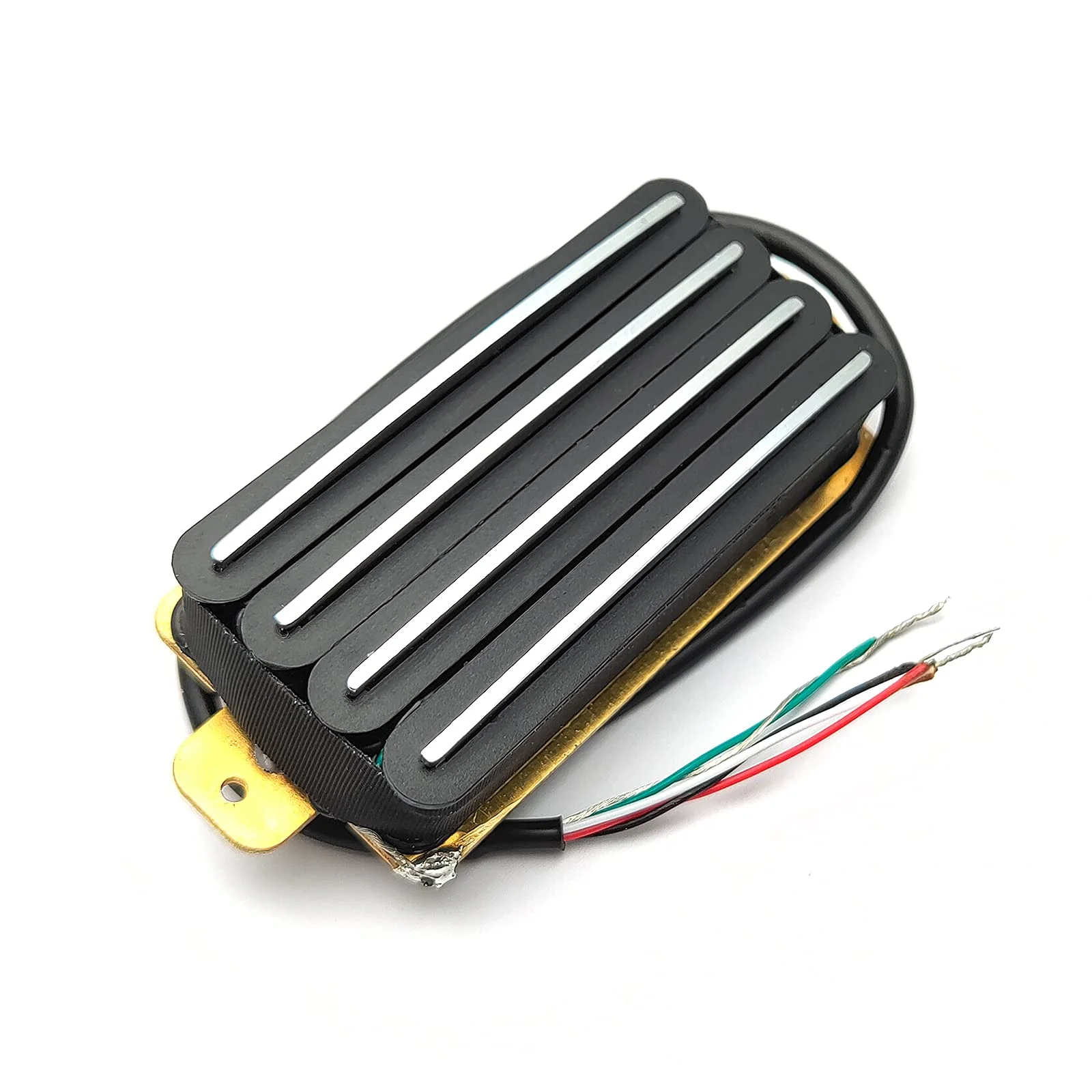 SAPHUE Hot Rail 2-Dual Blade Electric Guitar High Output Track Type Four Coil Humbucker Pickup Black - Image 4