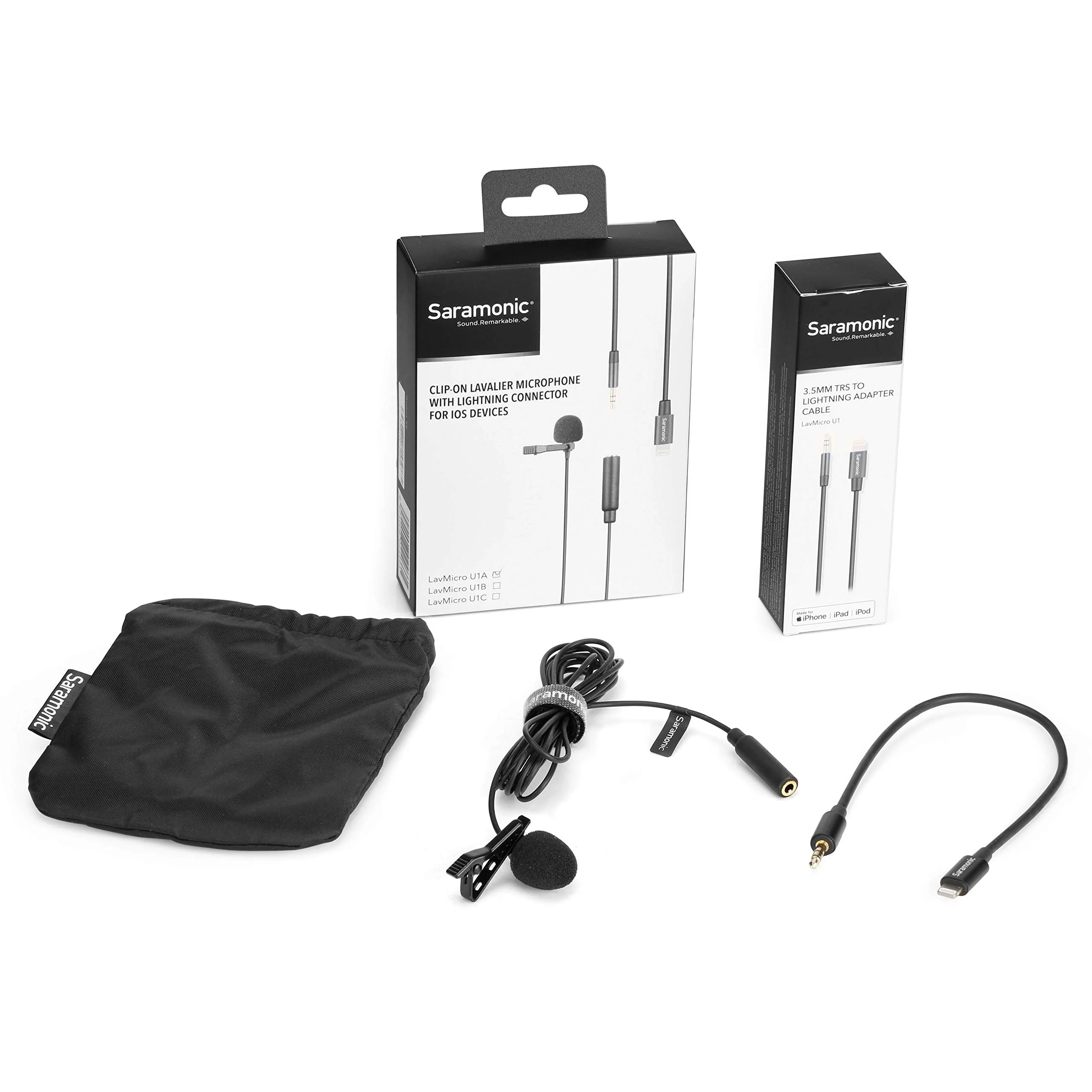 Saramonic LavMicro U1A | Lavalier Microphone with Lightning for Apple iPhone, or iPad with a Built-in 6.6-Foot (2m) Cable for Vlogging, Interviews, YouTube, TikTok, Live Streaming Lightning - 6.6' - Image 2