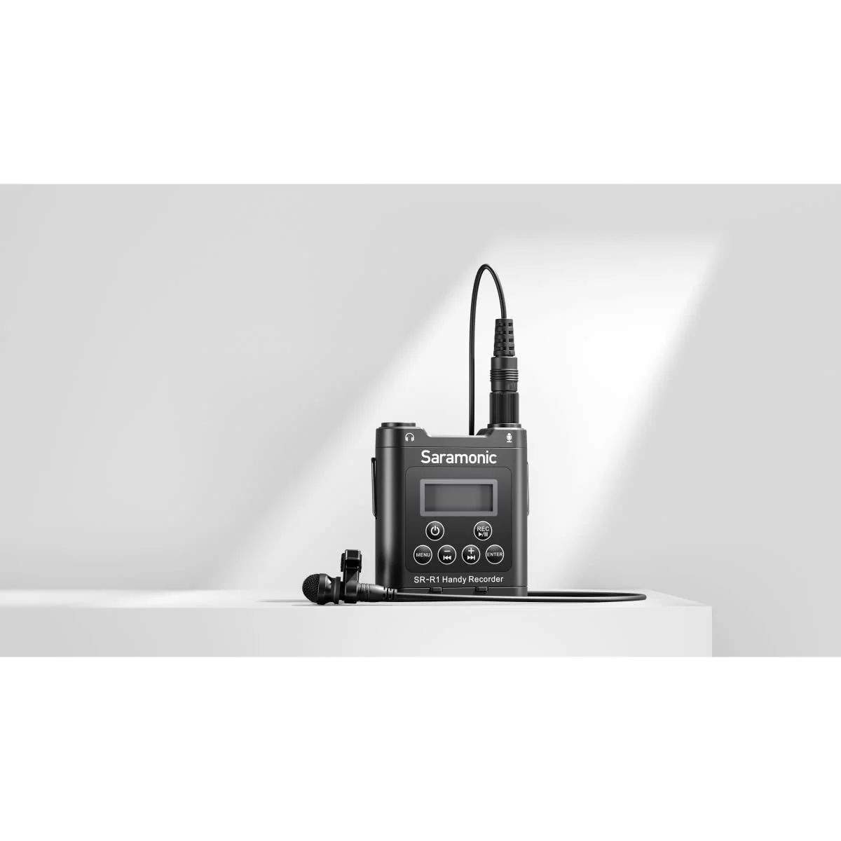 Saramonic SR-R1 Ultra-Compact Belt Pack Stereo Recorder with 3.5mm Microphone or Line-Level Input, Headphone Out, and Includes DK3A Premium Lavalier and Padded Pouch, Black - Image 7