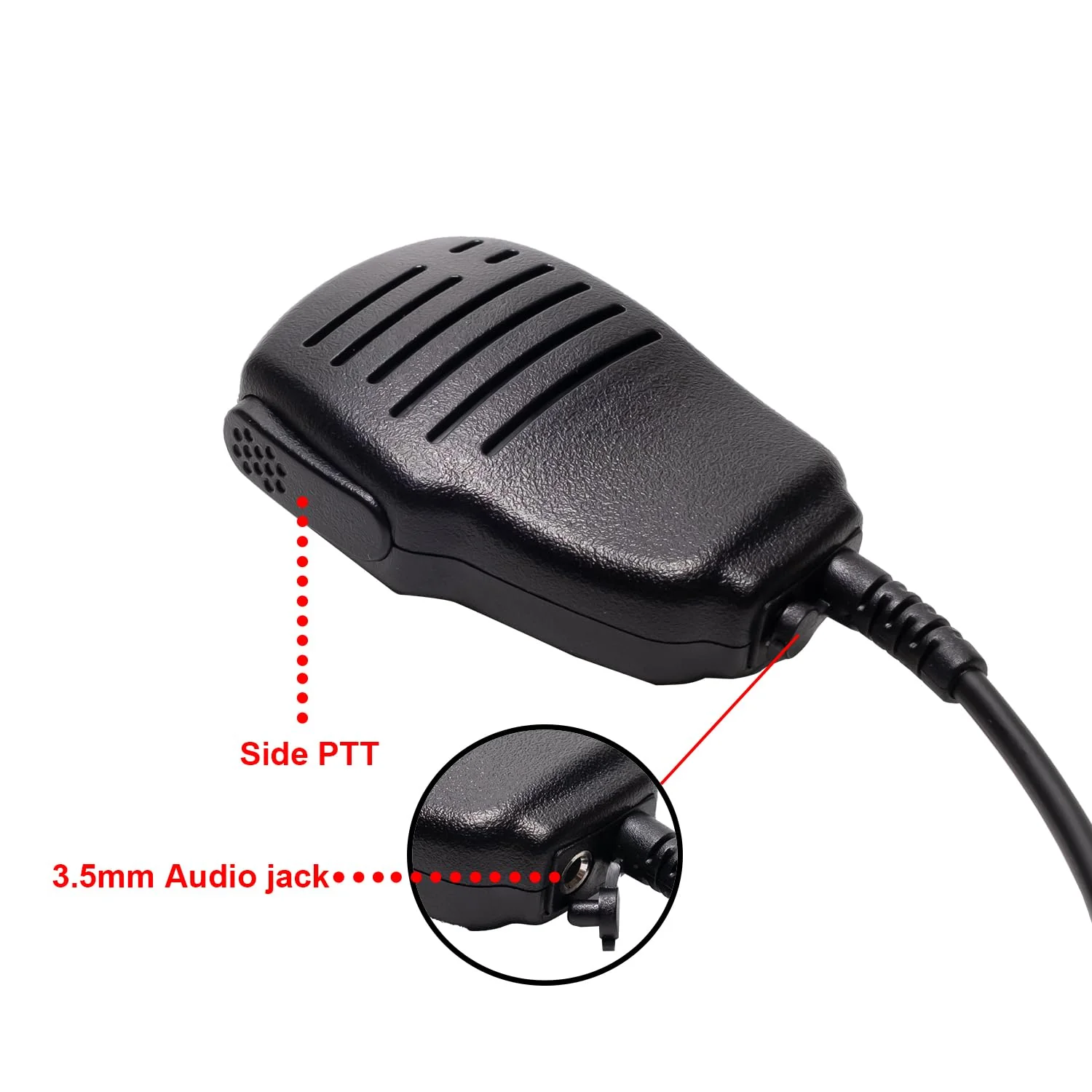 Sarcia Remote Shoulder Speaker Microphone with Reinforced Cable for Yaesu FT-60 /60R VX-1/1R VX-2/2R VX-3/3R VX-5/5R Walkie Talkie Two Way Radio - Image 3