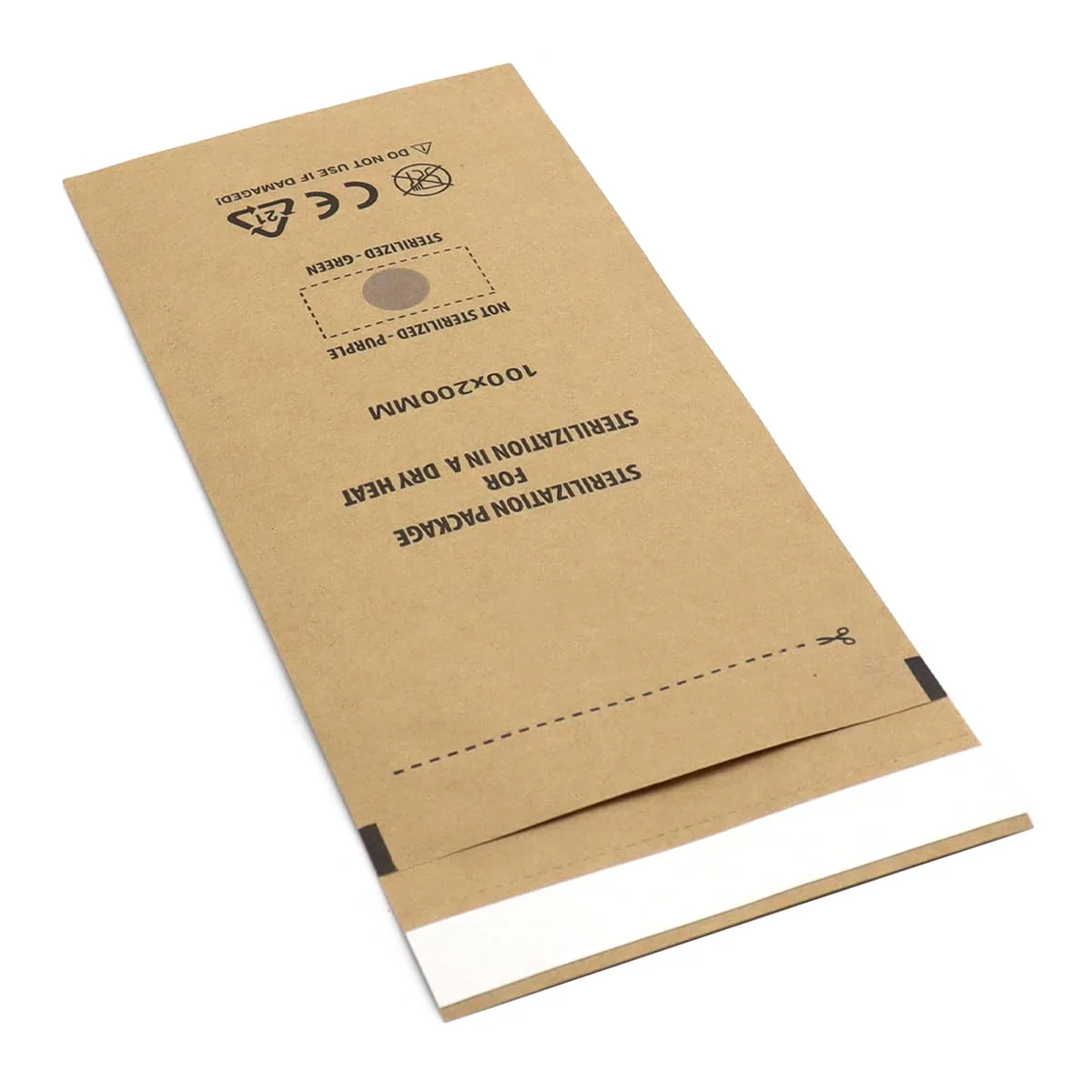 Sarini Sterilization Bags Kraft Self-Appointed with Autoclave Dry Sterilizer Sterilization Cosmetics Bag Nail Art Tool (100 x 200 mm) Pack of 100 - Image 4