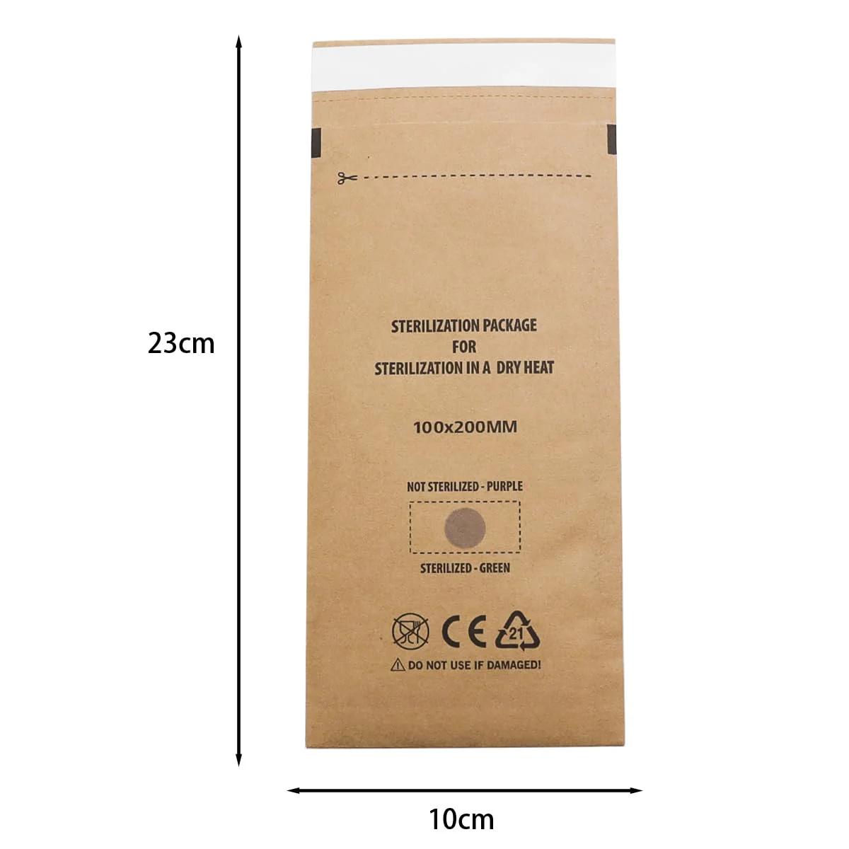 Sarini Sterilization Bags Kraft Self-Appointed with Autoclave Dry Sterilizer Sterilization Cosmetics Bag Nail Art Tool (100 x 200 mm) Pack of 100 - Image 7