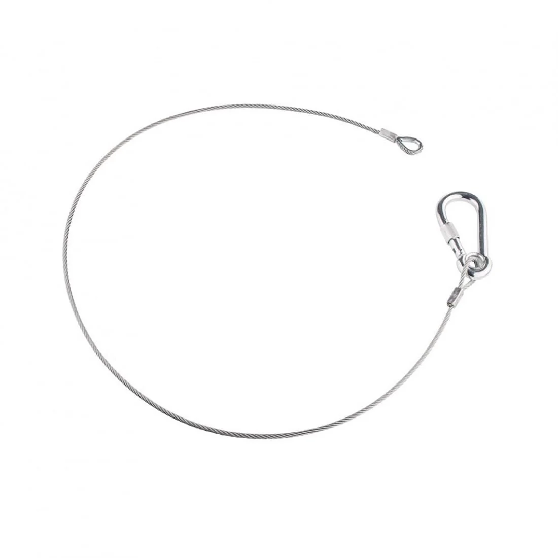 Sarknoah. 0.16″(4mm) Diameter,Longth 24″(60mm) Stage Lighting Stainless Steel Safety Cable With Carabiner Lock Hook. Heavy Duty Fall Protection for Stage Lights, DJ Equipment (1102LB Load),5Packs. Diameter:0.16Inch / Longth：24Inch  - Image 4