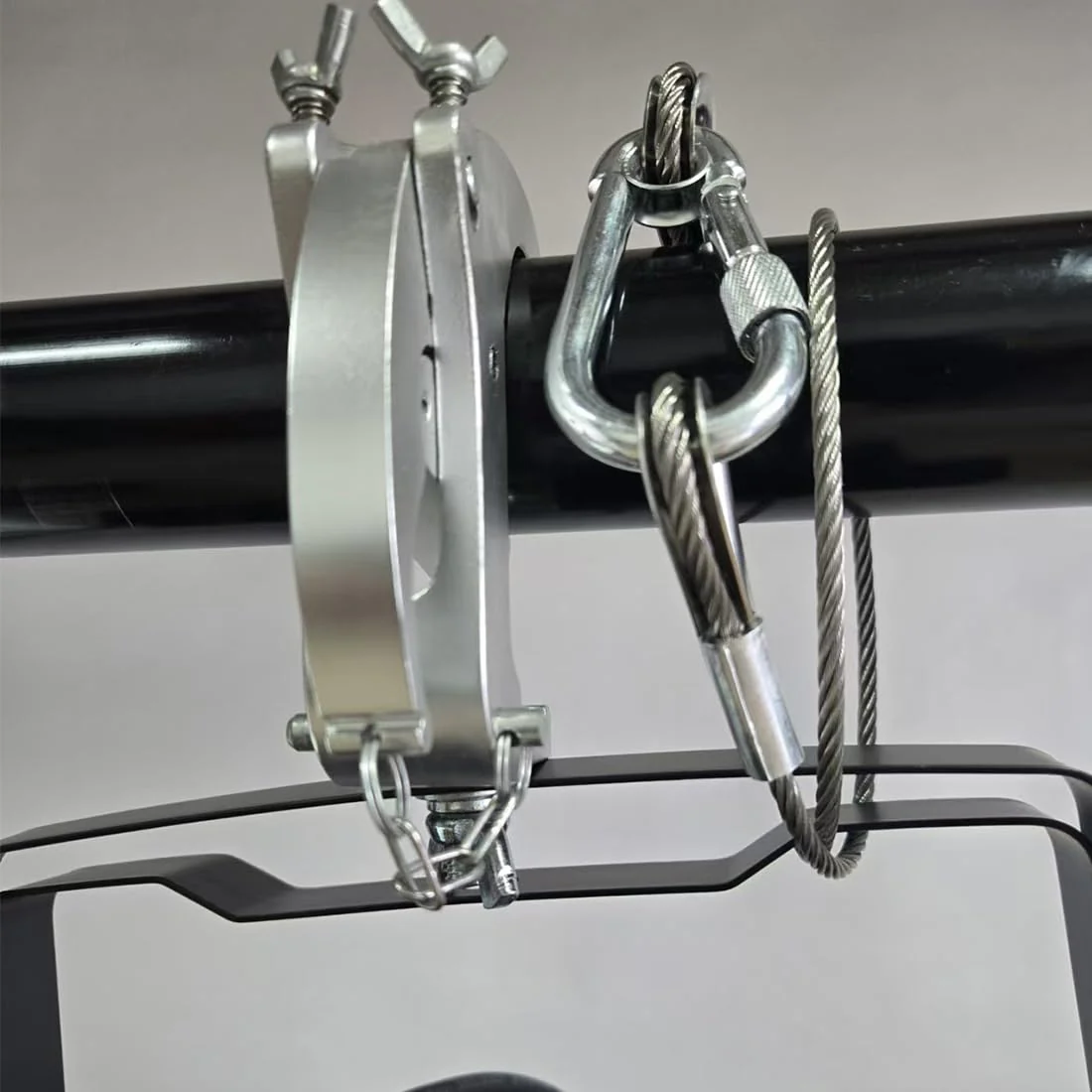 Sarknoah. 0.16″(4mm) Diameter,Longth 24″(60mm) Stage Lighting Stainless Steel Safety Cable With Carabiner Lock Hook. Heavy Duty Fall Protection for Stage Lights, DJ Equipment (1102LB Load),5Packs. Diameter:0.16Inch / Longth：24Inch  - Image 6