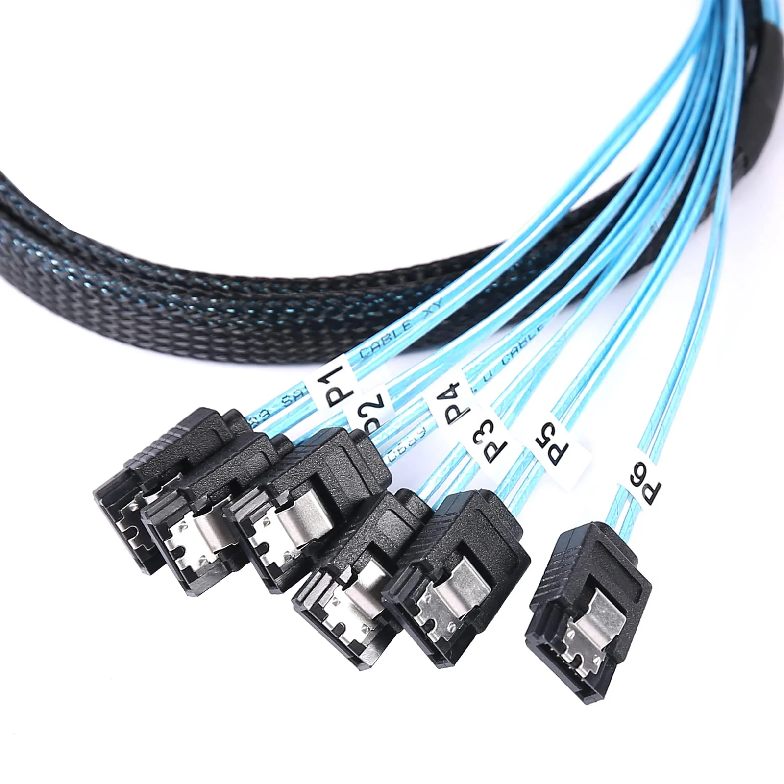 SATA-III Cable-0.5M, 6Pcs/Set-6Gbps-Sata HDD-SSD Data-Cable SAS Cable Replacement for Bitcoin Computer-Server CD DVD Drives Raid (1.6FT) 1.6FT 1Pack - Image 2