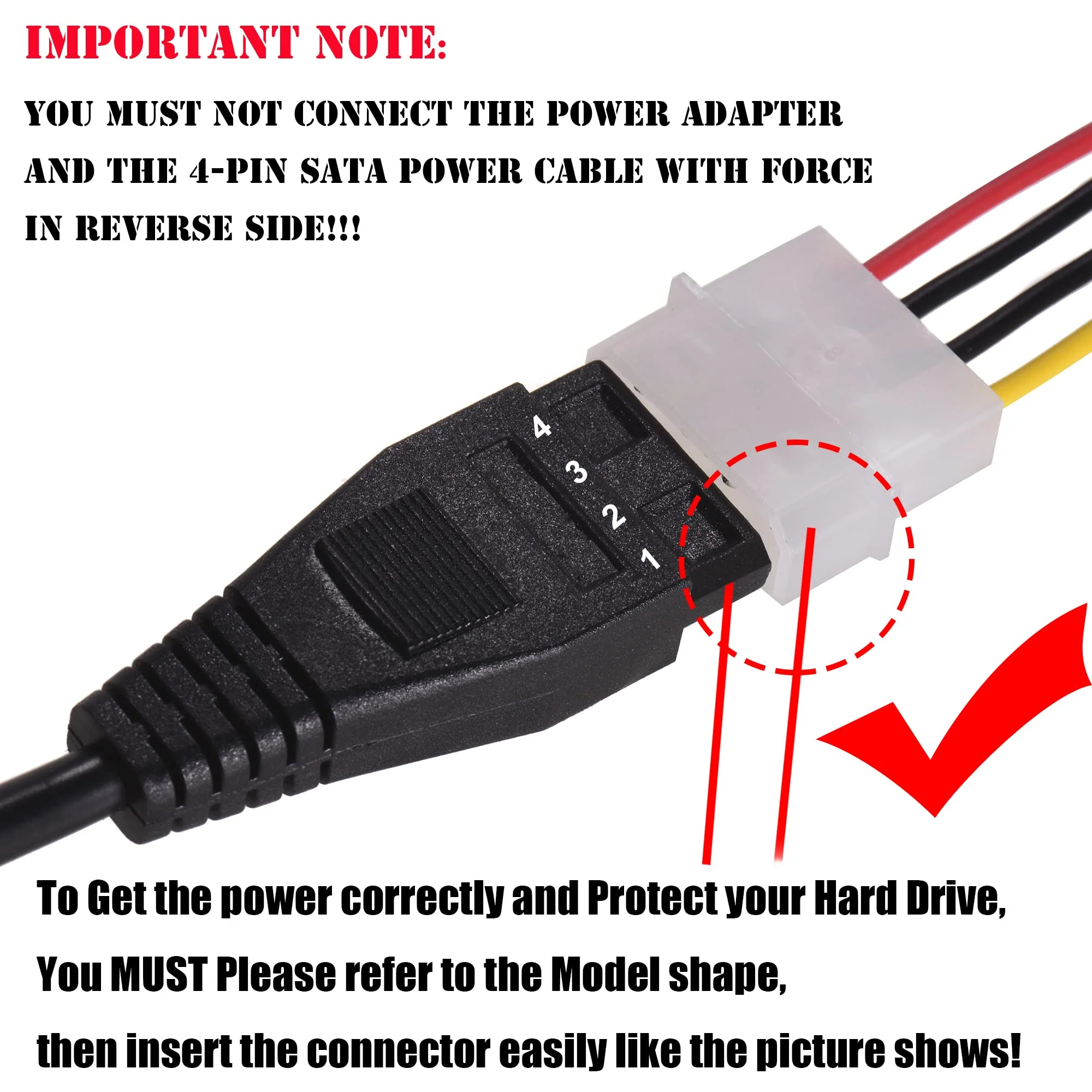SATA/PATA/IDE Hard Drive to USB 2.0 Adapter Converter Cable for 2.5" 3.5" Hard Disk HDD SSD with External AC Power Supply, Compatible with All Computer System PC Desktop Laptop - Image 5