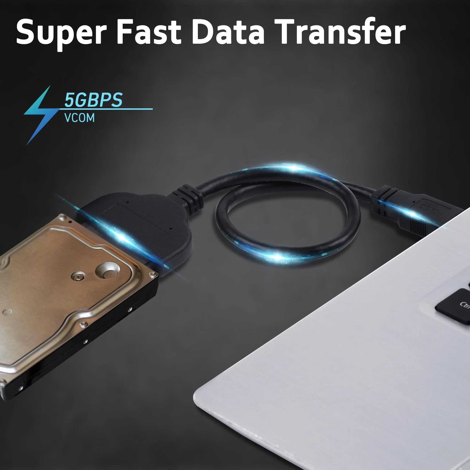 SATA to USB，Sata to USB Adapter，SATA to USB Cable for 2.5 inch HDD and SSD 5Gbps Superspeed Compatible with USB 2.0 1.1 Older SATA Connector - Image 6