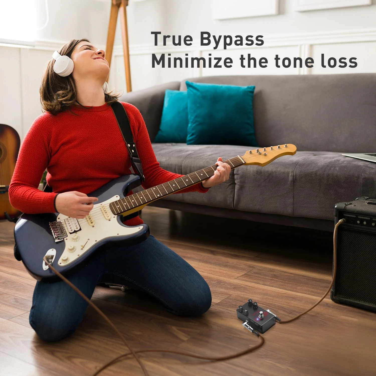 Satone S811 Riffer High Gain Distortion Electric Guitar Effect Pedal - High Gain Distortion Effect Preset Acoustic Metal Pedal with True Bypass - Image 2