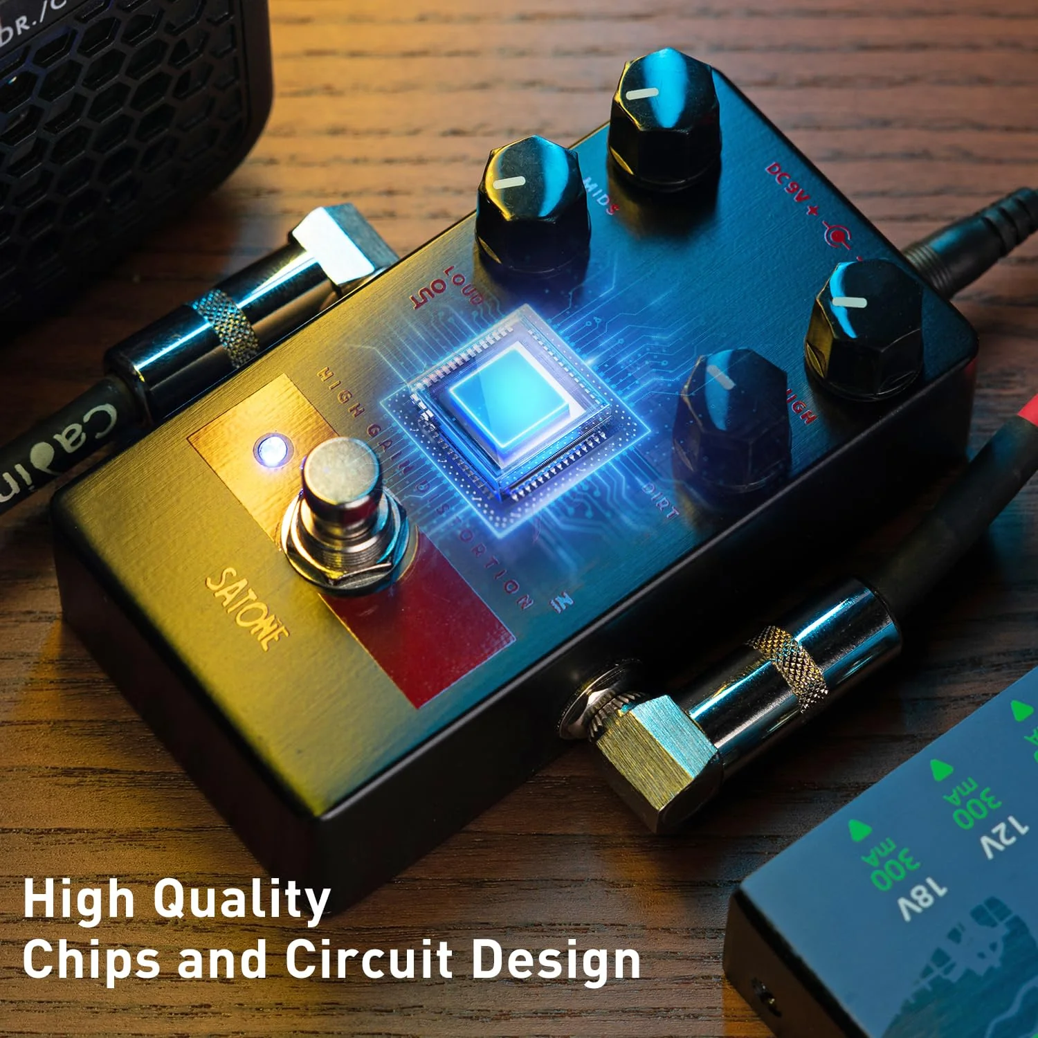 Satone S811 Riffer High Gain Distortion Electric Guitar Effect Pedal - High Gain Distortion Effect Preset Acoustic Metal Pedal with True Bypass - Image 3