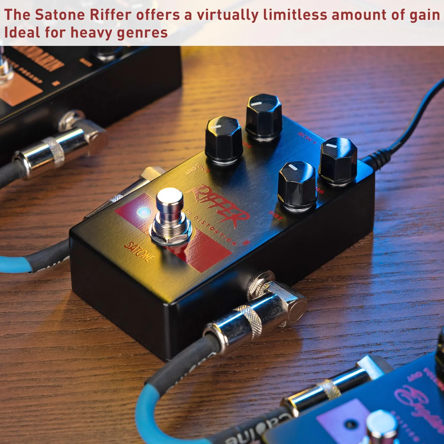 Satone S811 Riffer High Gain Distortion Electric Guitar Effect Pedal - High Gain Distortion Effect Preset Acoustic Metal Pedal with True Bypass - Image 5