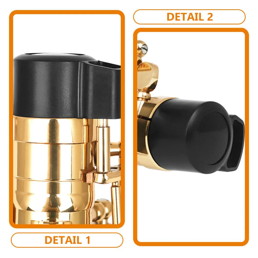 Sax End Plug Alto Saxophone Abs Black Plug Anti-key Bump Cap Replacement for Saxophone End Cap for Saxophone Sax End Cover Bent Neck Black Protector Saxophone End Plug - Image 6