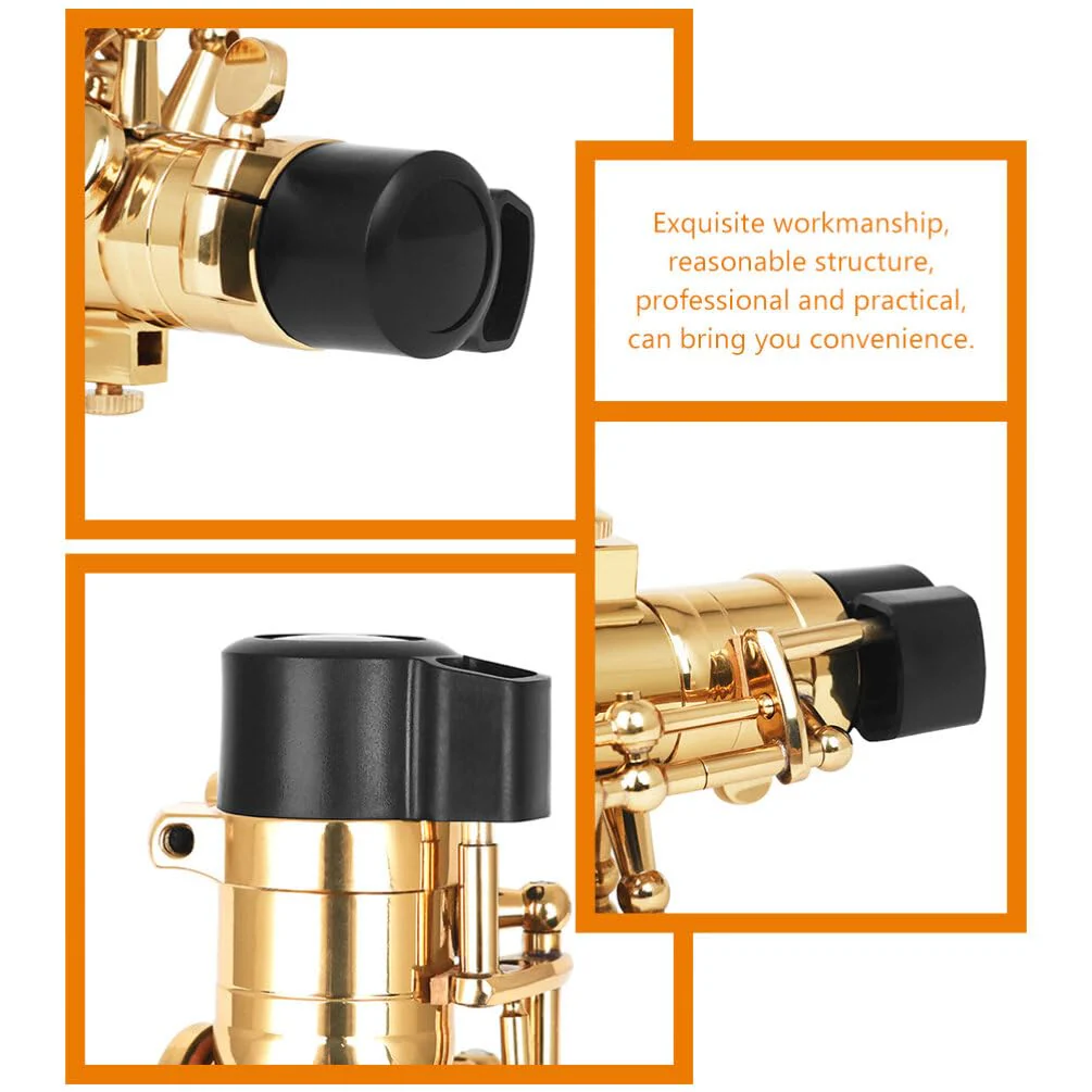 Sax End Plug Alto Saxophone Abs Black Plug Anti-key Bump Cap Replacement for Saxophone End Cap for Saxophone Sax End Cover Bent Neck Black Protector Saxophone End Plug - Image 8