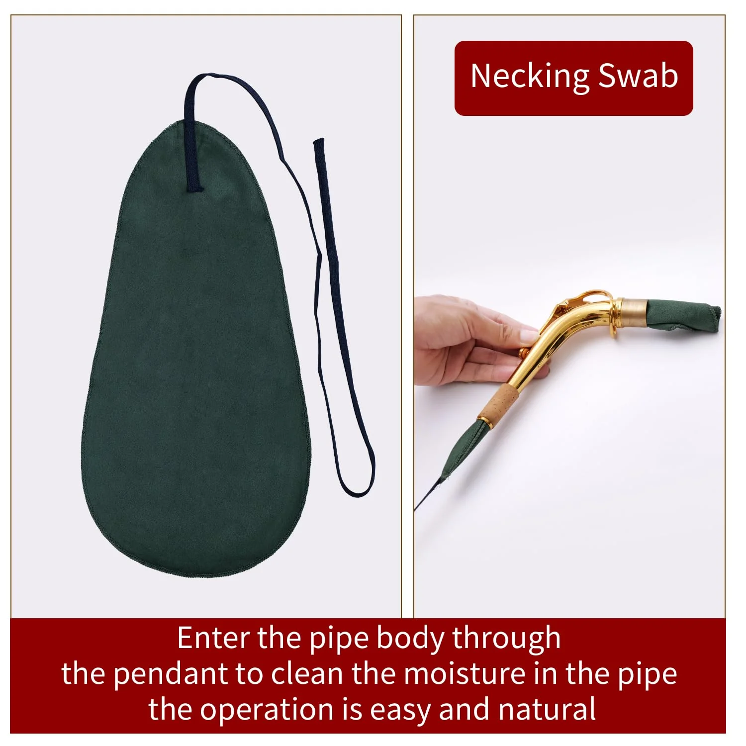 Saxophone Cleaning Care Kit: Mouthpiece&Dust Brush, Cleaning Cloth,Swabs,Necking Swab,Finger Rest,Cork Grease, Key Oil,Mouthpiece Pad – Sax Cleaning Kit for Professional players, Students - Image 3