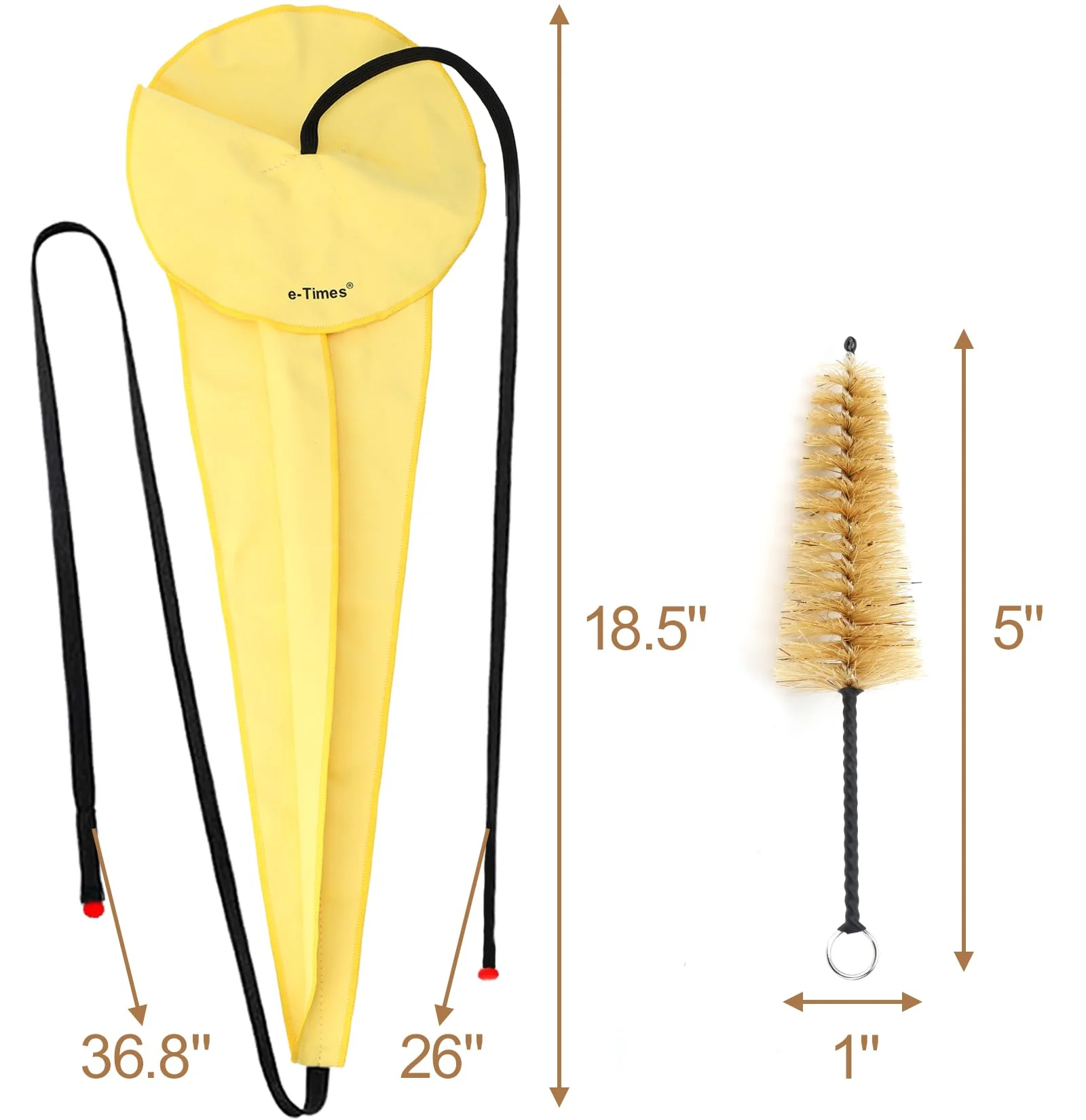 Saxophone Cleaning Cloth Kit, for Alto Tenor Soprano Sax and Other Wind & Woodwind Instruments, Including 1 * Cleaning Cloth and 1 * Mouthpiece Brush Alto Standard - Image 6