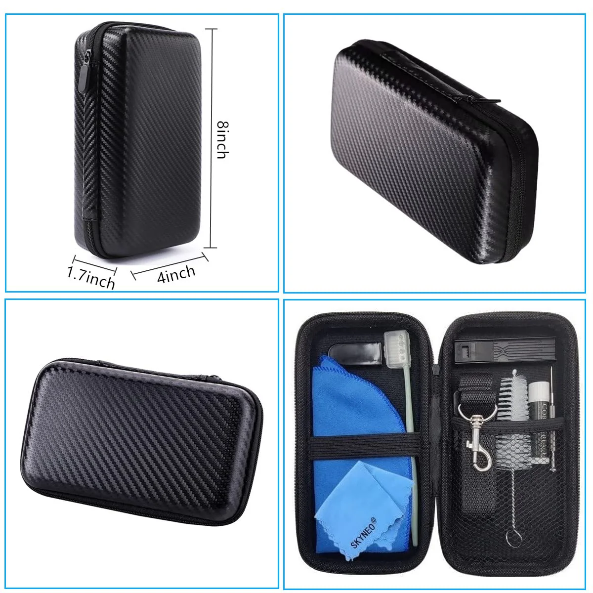 Saxophone Cleaning kit, Clarinet Cleaning Kit with Maintenance Kit,Cork Grease,Swab,Strap,Cleaning Cloth,Thumb Rest,Reed Case,Mouthpiece Brush and More blue - Image 8