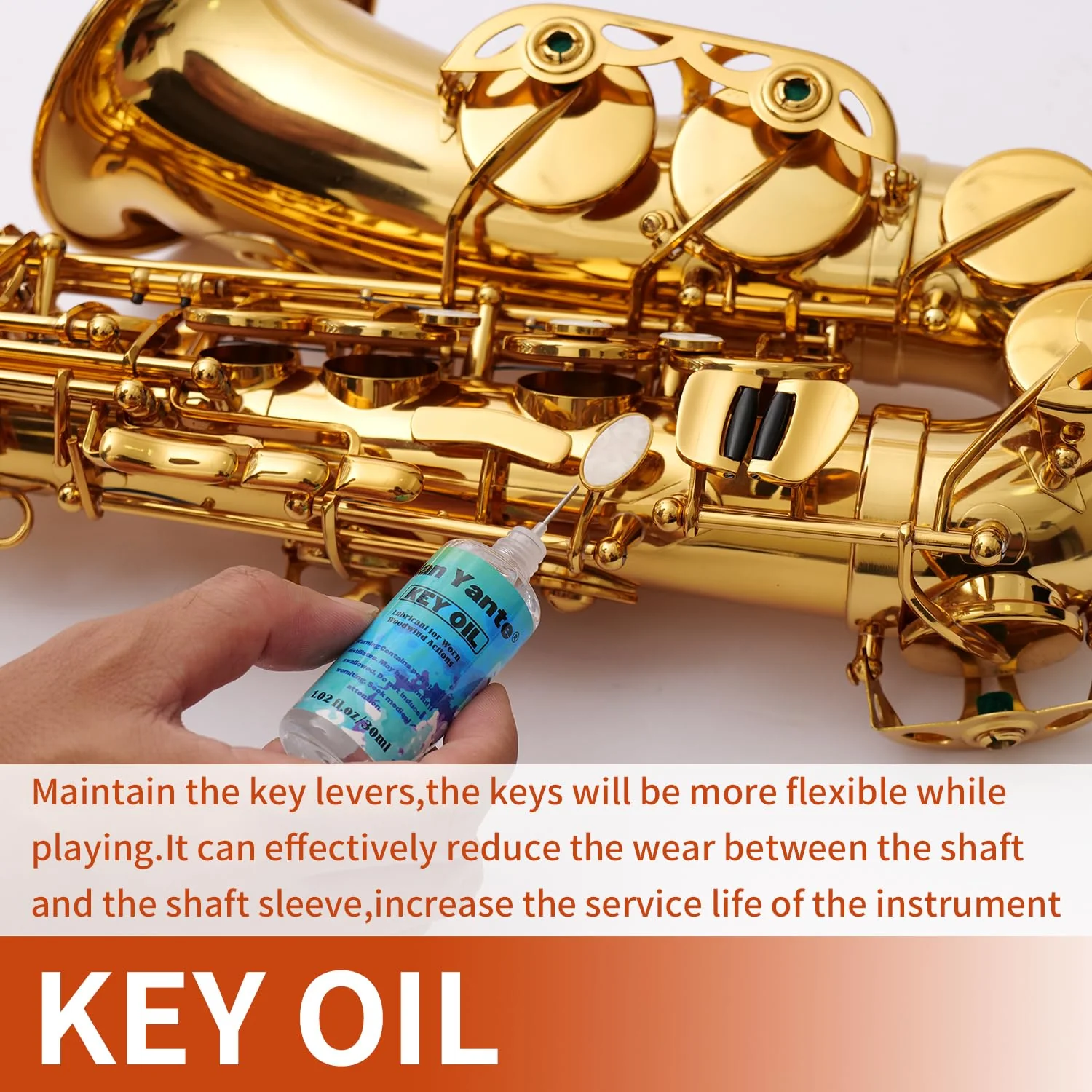 Saxophone Cleaning Kit for Alto Tenor Sax - 11-in-1 Smooth Pull-Through Maintenance Set with Mouthpiece Brush, Key Oil, Cork Grease and Case - Woodwind Instrument Care for Students - Image 5
