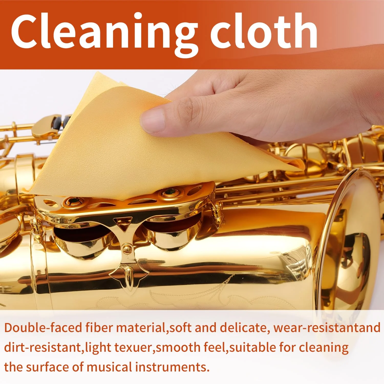 Saxophone Cleaning Kit for Alto Tenor Sax - 11-in-1 Smooth Pull-Through Maintenance Set with Mouthpiece Brush, Key Oil, Cork Grease and Case - Woodwind Instrument Care for Students - Image 8