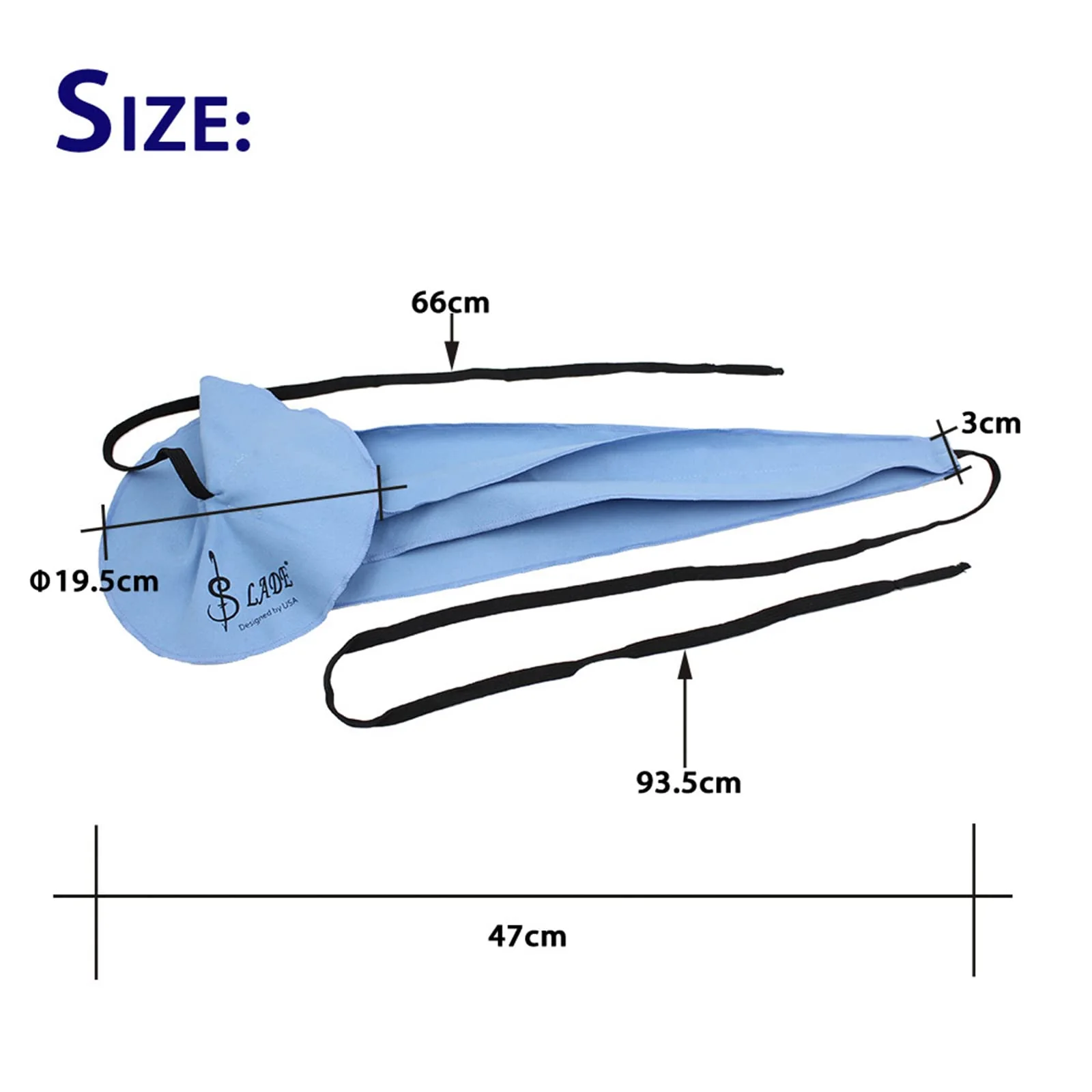 Saxophone Swab Cleaning Cloth Swab for Inside Tube Cleaning Care Tool for Sax/Straight Saxophone Blue - Image 4