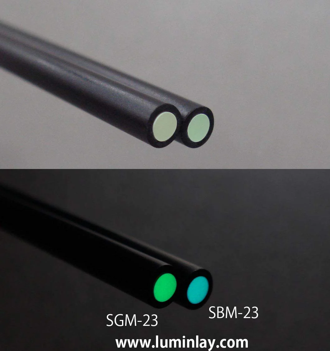 SBM & SGM series/with black pipe / 60mm length (inner 2mm, outside 3mm, glow Green) inner 2mm, outside 3mm - Image 2