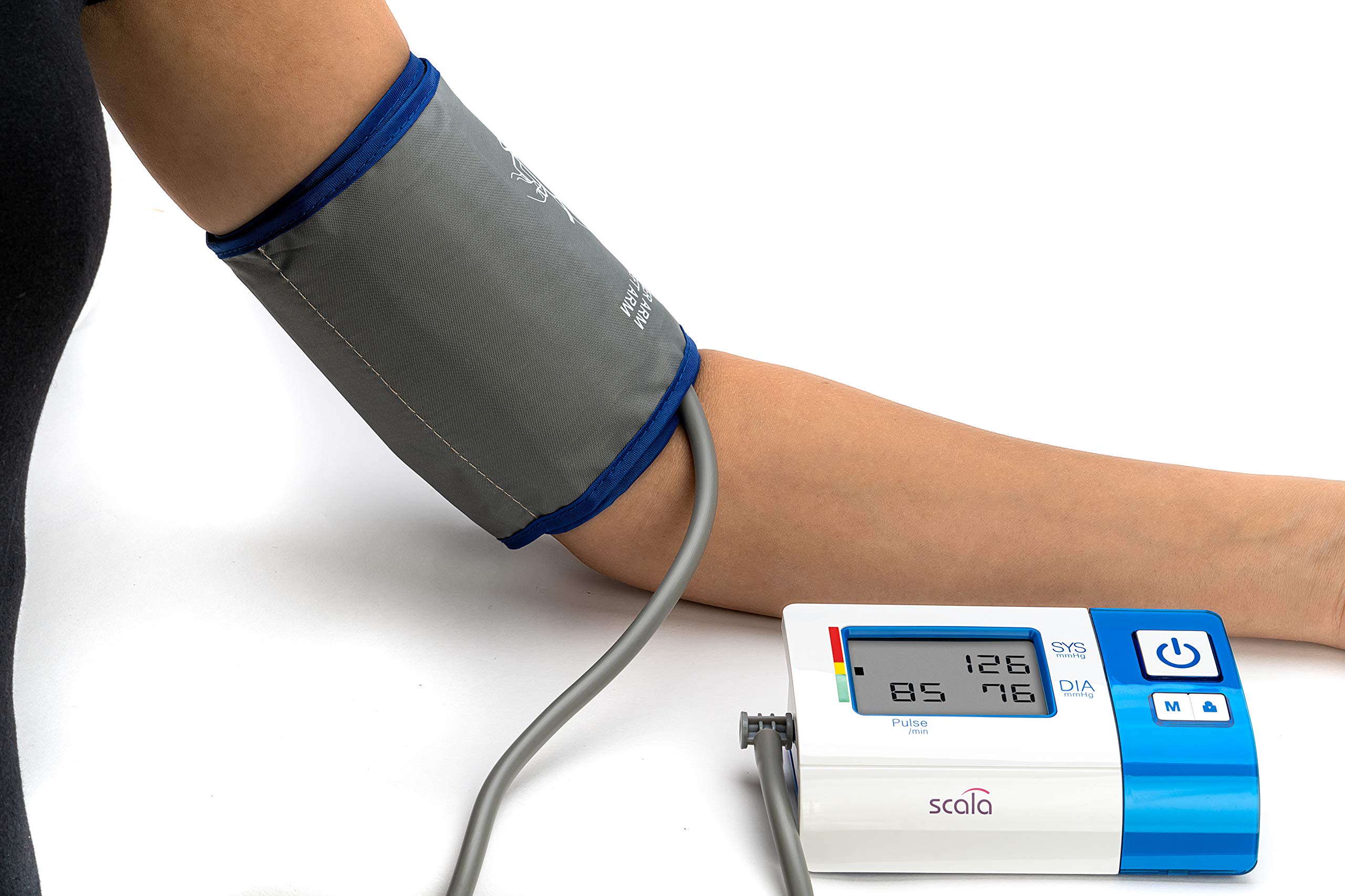scala SC 7620 blue upper arm blood pressure monitor with compact design for home and on the go. Easy to reliably measure blood pressure independently. M - Image 4