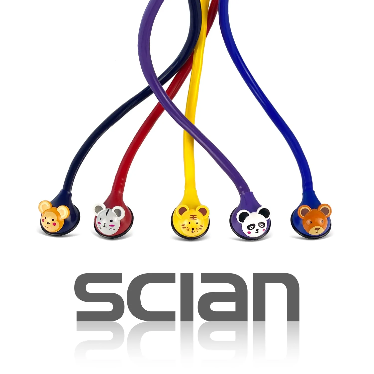 SCIAN HS-30Q Children's Stethoscope with Multiple Colours, Cartoon Animals Design Stethoscope for Clinician, Nurse, Home Use (Blue) Blue - Image 2