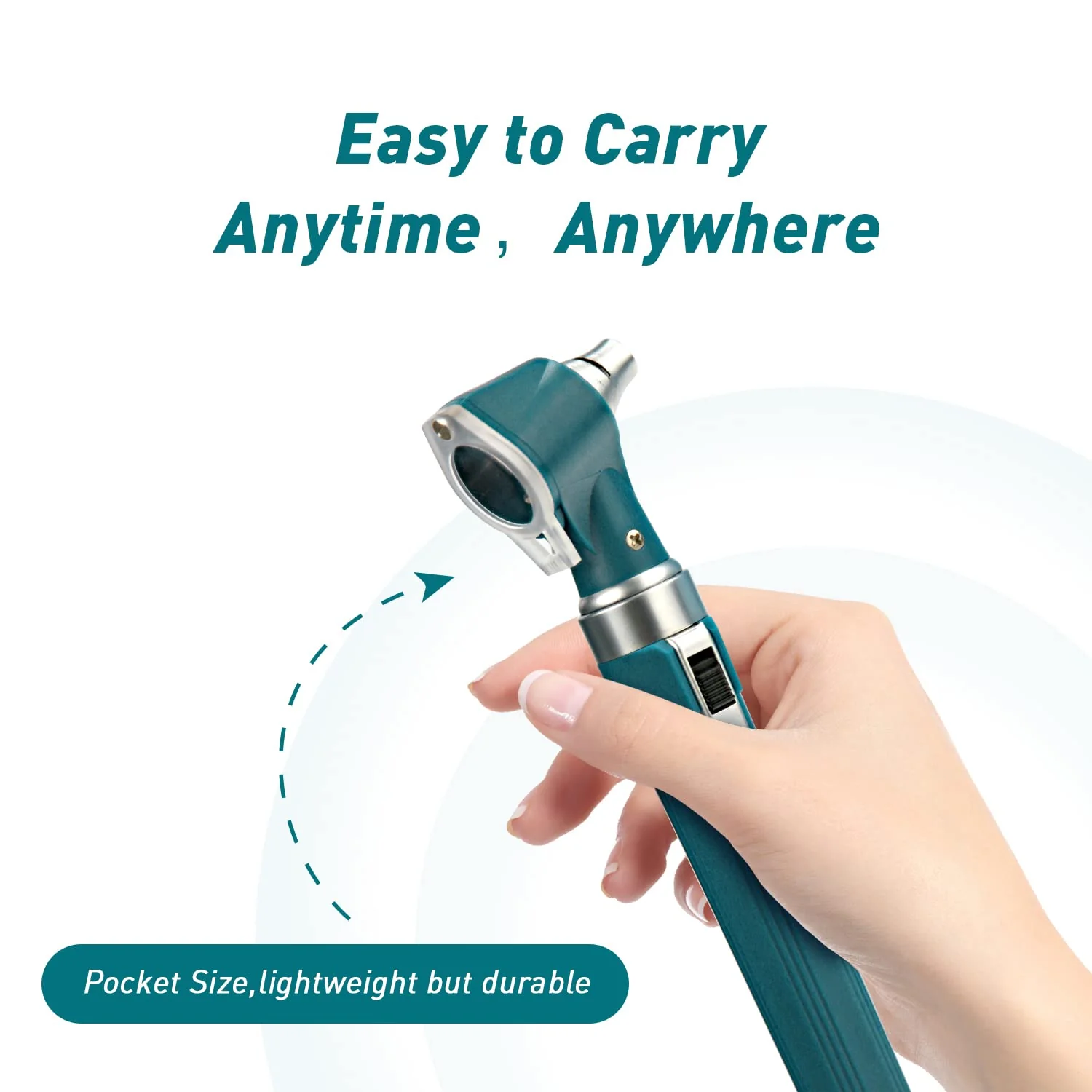 Scian Otoscope Kit - Ear Scope Otoscope with LED Light, 3x Magnification, 4 Speculum Tips Size, Lightweight Diagnostic Ear Care Tool for Children, Adults, Dogs, Home Use (Green) Green - Image 6