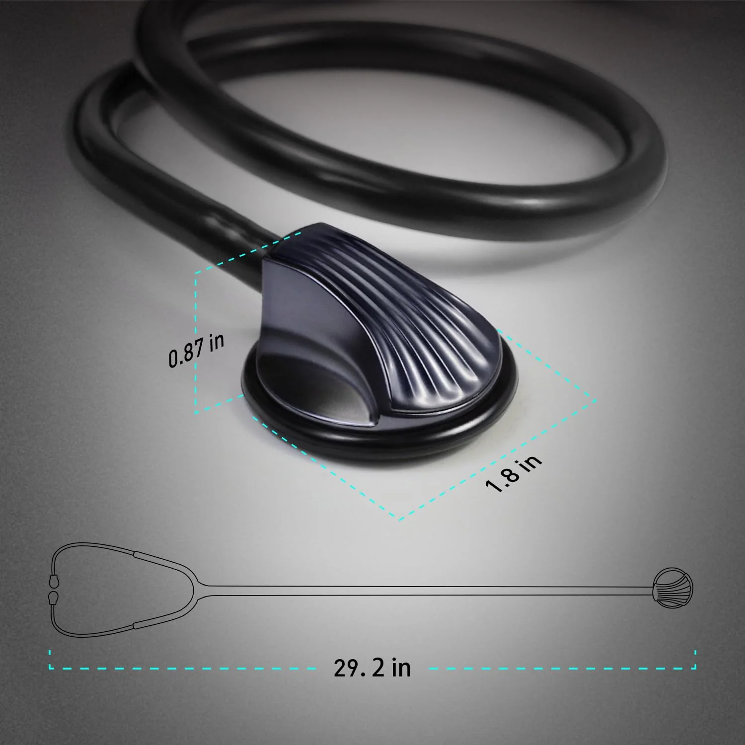 SCIAN Stethoscope Single Head Cardiology Stethoscopes for Nurses, Doctors and Nursing Students, Ideal for Blood Pressure Monitoring, Home Diagnostics, Medical Supply, Black - Image 7