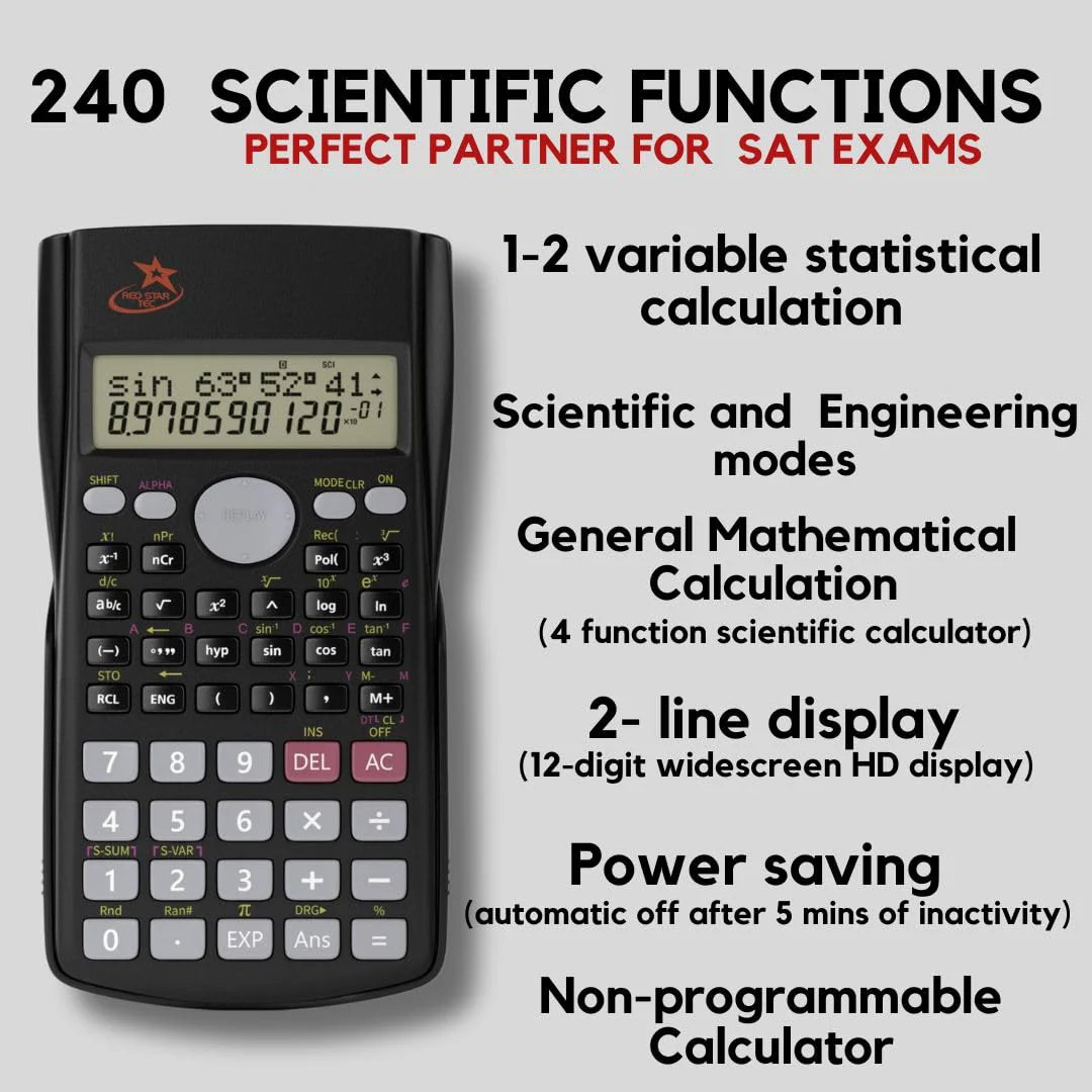 Scientific Calculator SC-216 - Junior & High School Calculator for Students Scientific Non Graphing Calculator Suitable fo SAT & General Business Use - Image 2