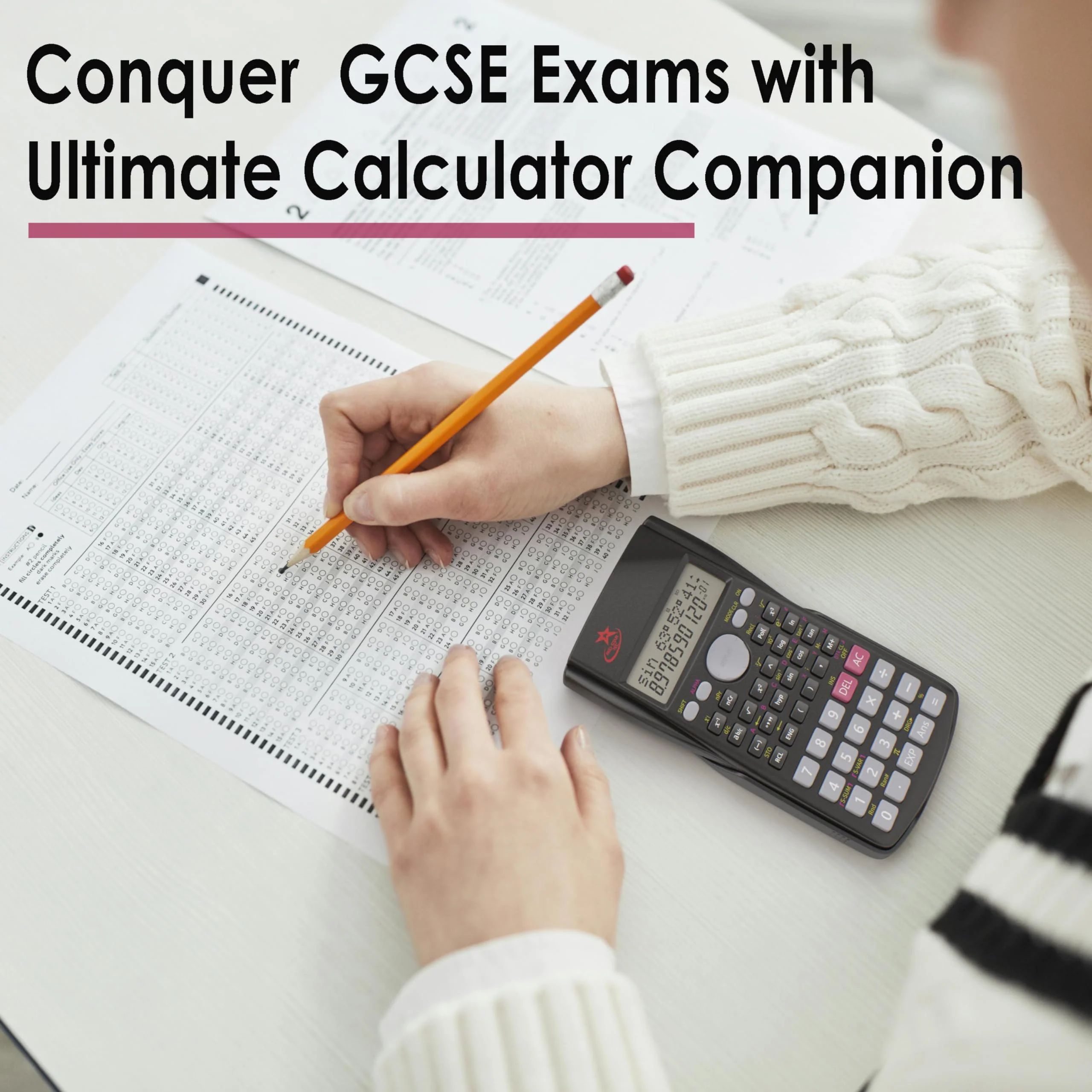 Scientific Calculator SC-216 - Junior & High School Calculator for Students Scientific Non Graphing Calculator Suitable fo SAT & General Business Use - Image 8
