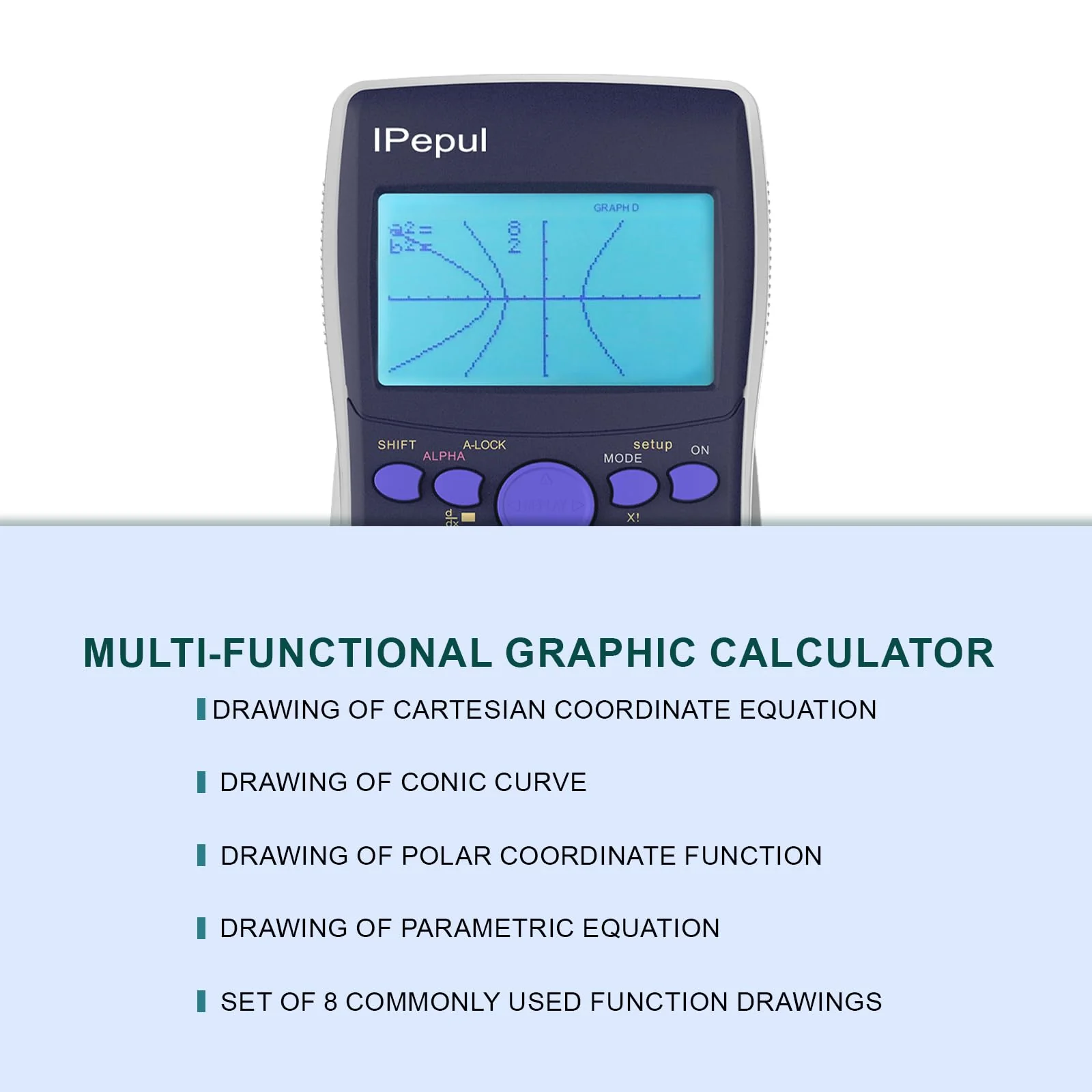 Scientific Calculators with Graphing Calculator, Ipepul Desktop Math Calculator for College Students,10 Modes/ 4 Graphing Functions, School Supplies for Middle High School Teachers Office - Image 3