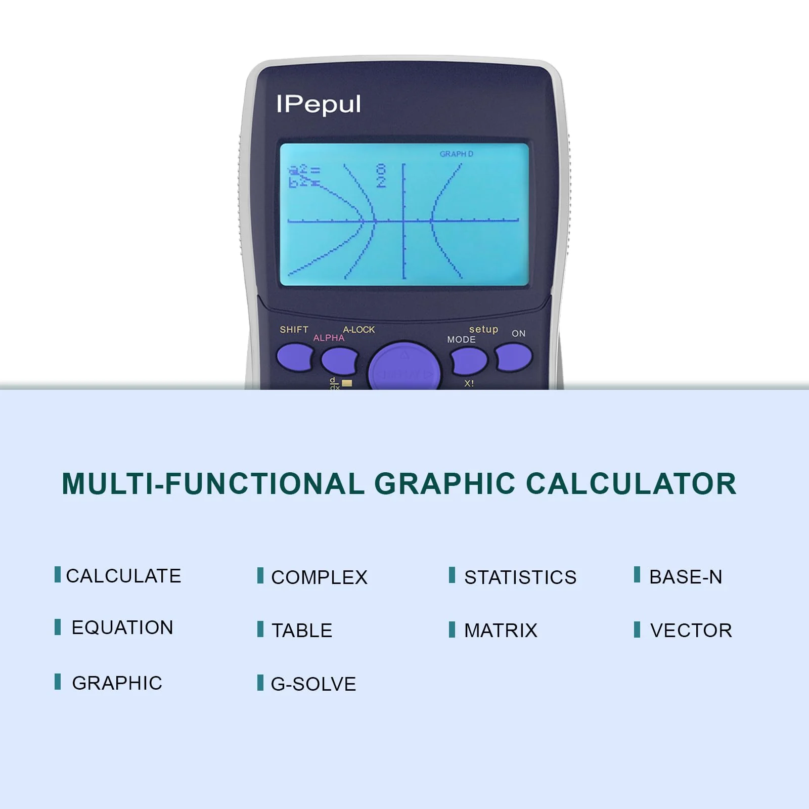 Scientific Calculators with Graphing Calculator, Ipepul Desktop Math Calculator for College Students,10 Modes/ 4 Graphing Functions, School Supplies for Middle High School Teachers Office - Image 5