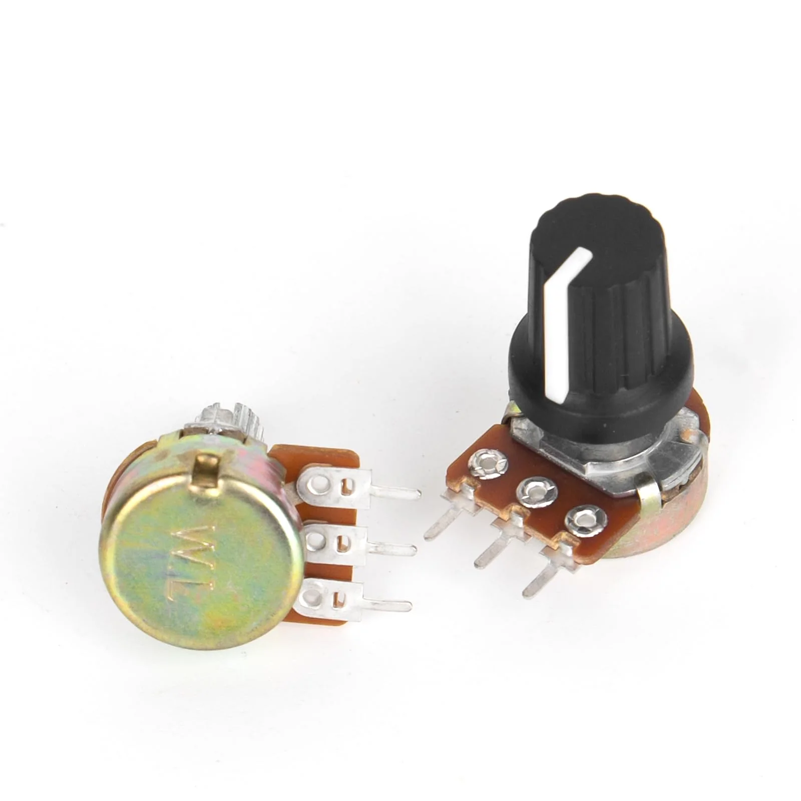 SCOOYUCK B10K Potentiometer 3-Pin Linear Taper Adjustable Rotary Potentiometer with Knob Pack of 5 - Image 4