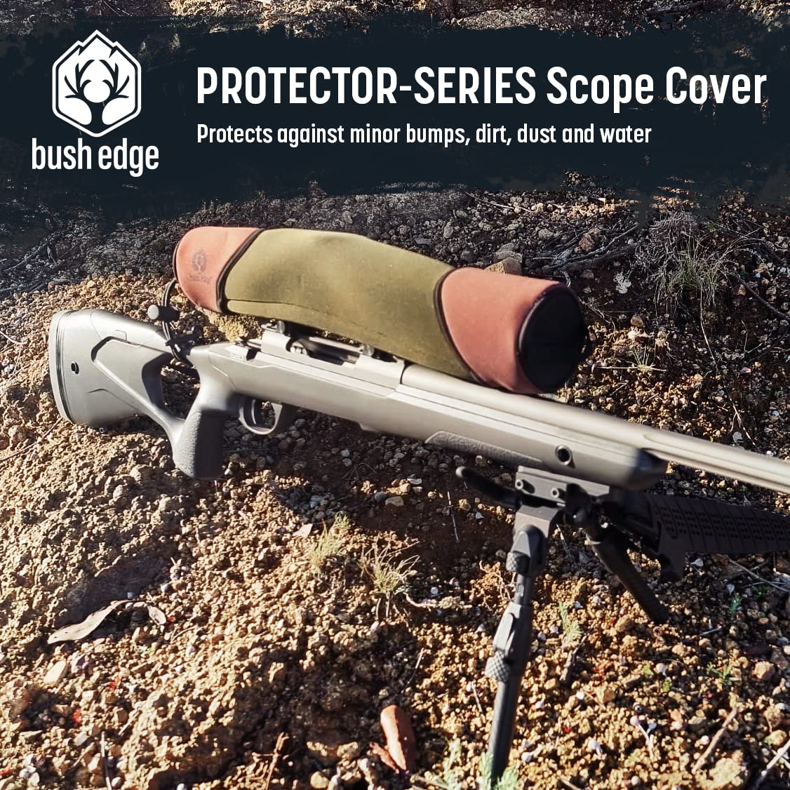 Scope Cover - Bush Edge Protector-Series | Impact Protection, Waterproof 3-Layer Neoprene, Reinforced Ends, Quick Access. Adjustable Cord for Varied Sizing MEDUIM/LARGE - Image 4