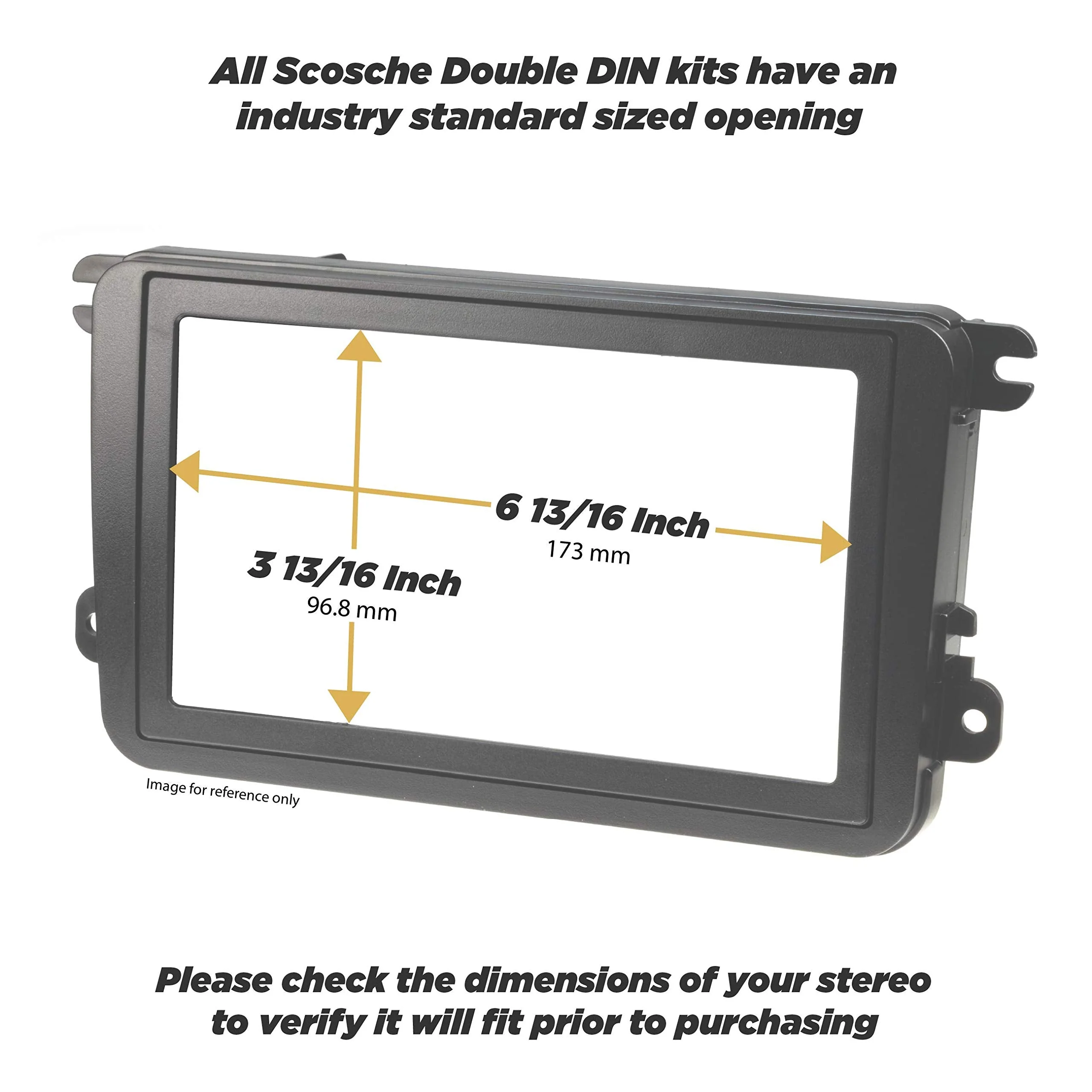 SCOSCHE TA2053B Car Stereo Complete Basic Installation Double DIN Dash Kit for 2005-2011 Toyota Tacoma Standard Packaging - Image 2