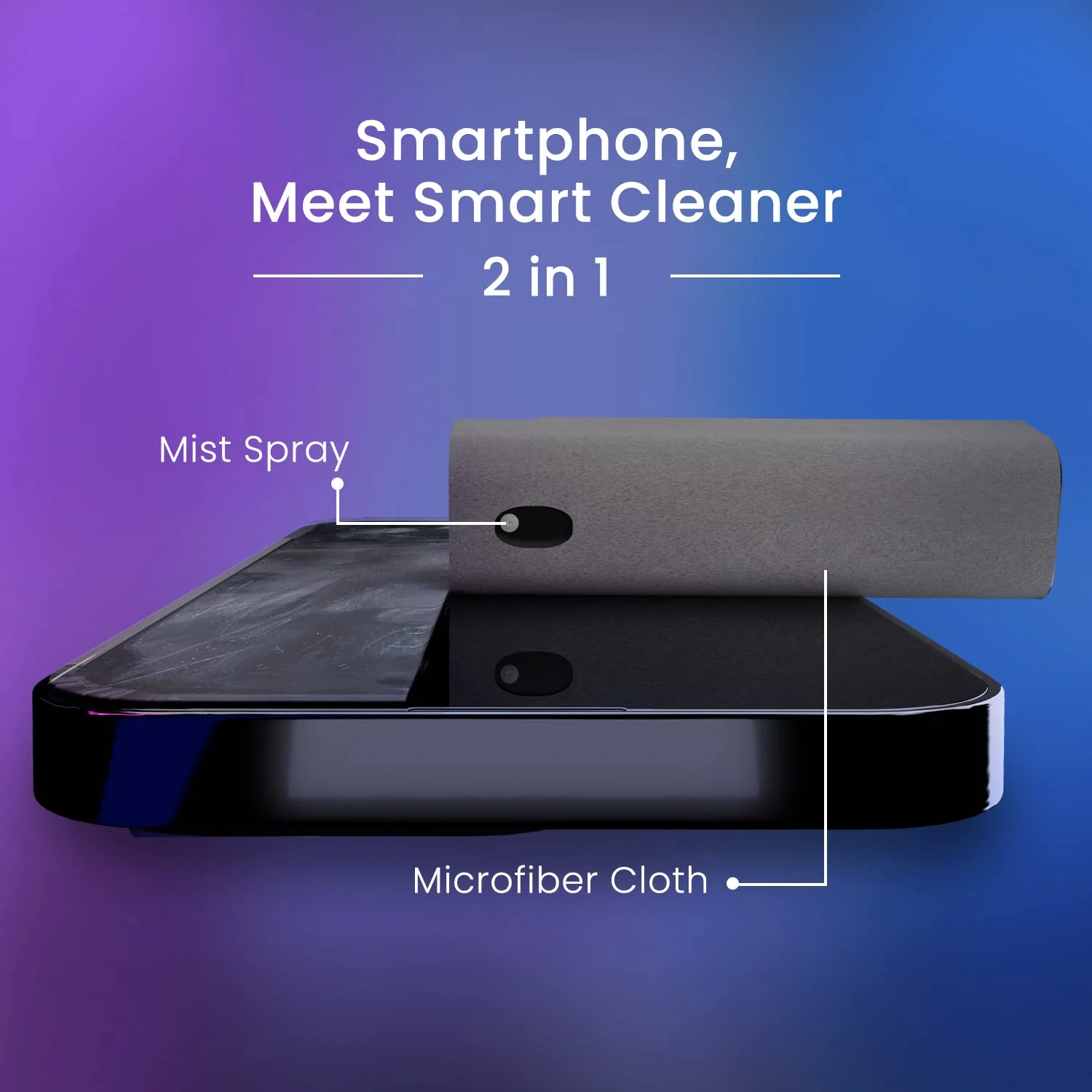 Screen Cleaner Spray and Wipe by EVEO - Computer Screen Cleaner, Laptop Screen Cleaner, Car Screen Cleaner MacBook & iPad Screen Cleaner, iPhone Cleaner, 2in1 Touchscreen Mist Cleaner - (0.3 oz) Grey - Image 4